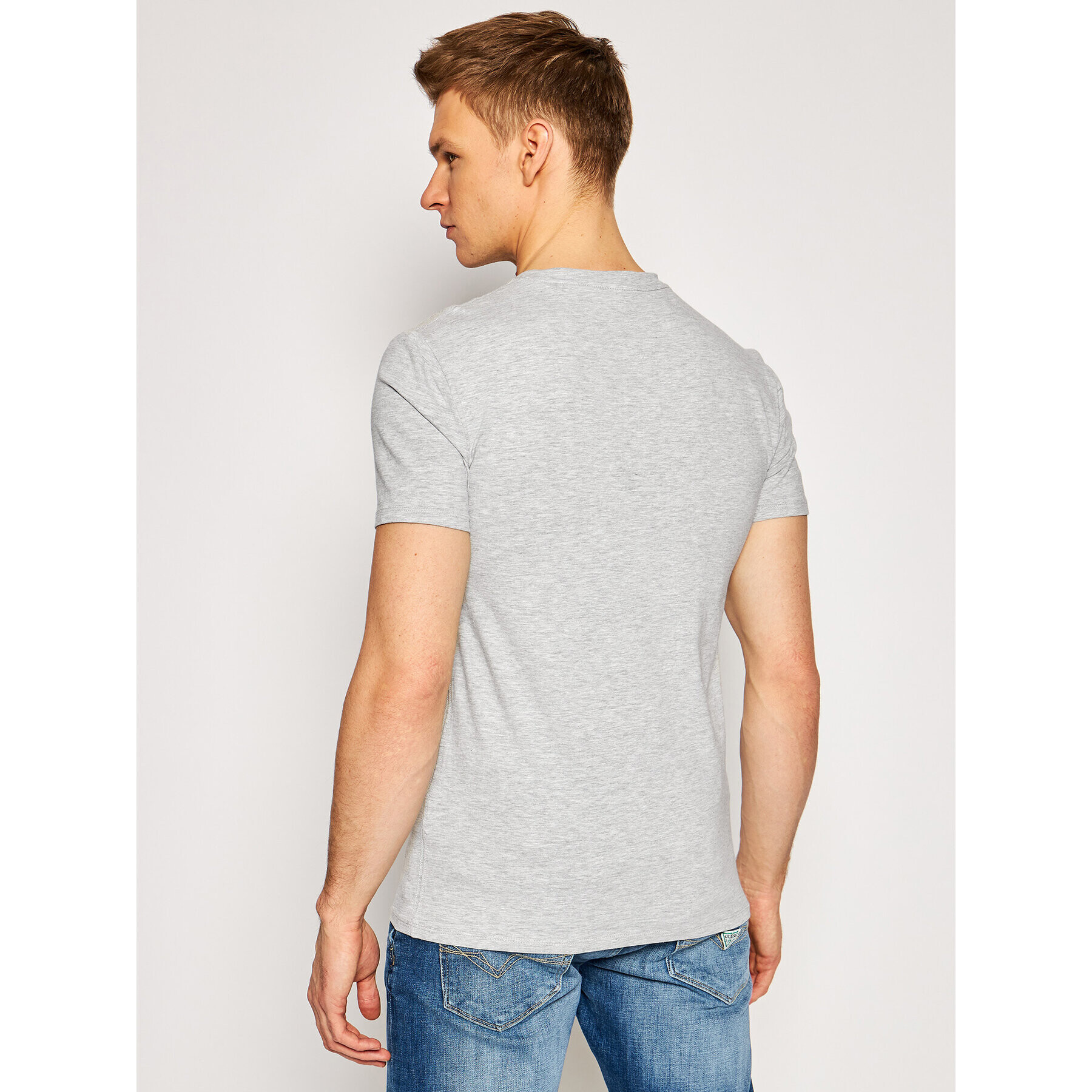 Guess Tricou M1RI32 J1311 Gri Super Slim Fit - Pled.ro