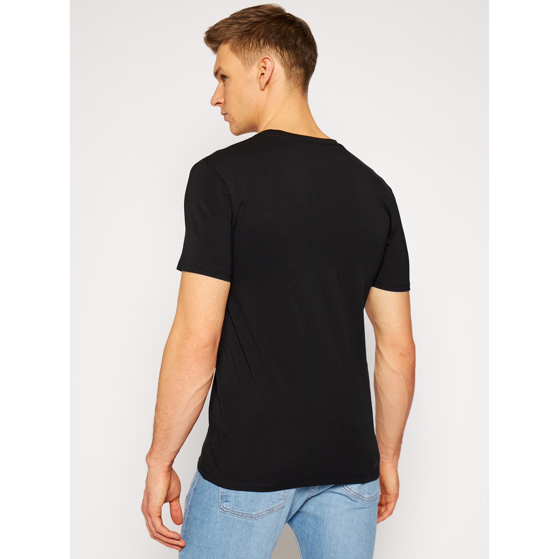 Guess Tricou M1RI32 J1311 Negru Super Slim Fit - Pled.ro