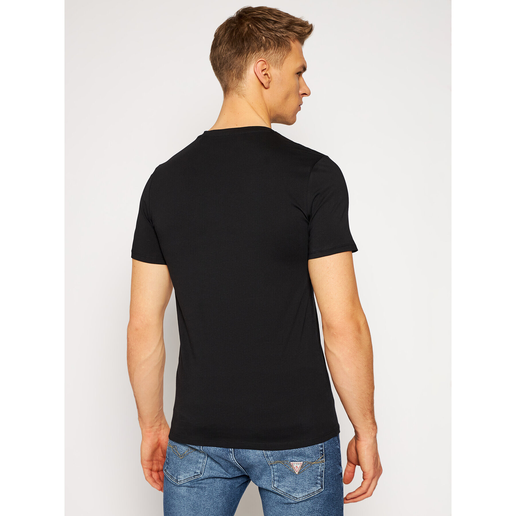 Guess Tricou M1RI37 I3Z11 Negru Slim Fit - Pled.ro