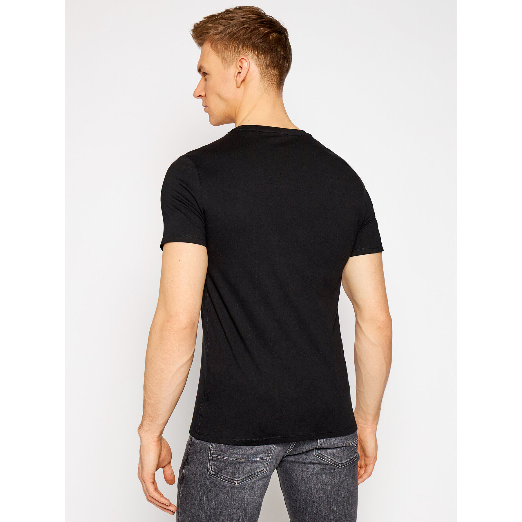 Guess Tricou M1RI71 I3Z11 Negru Slim Fit - Pled.ro