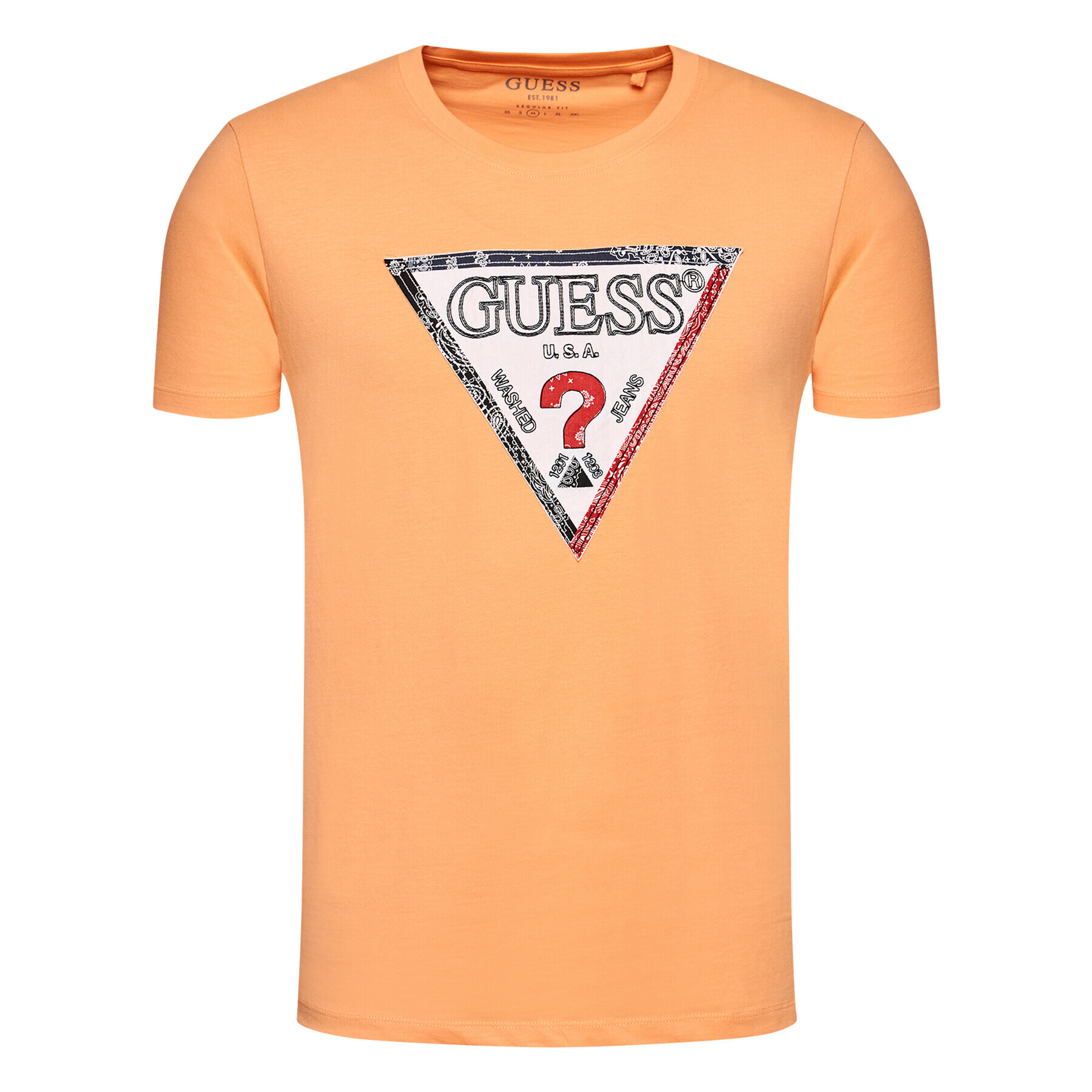 Guess Tricou M1RI72 K8FQ1 Portocaliu Regular Fit - Pled.ro