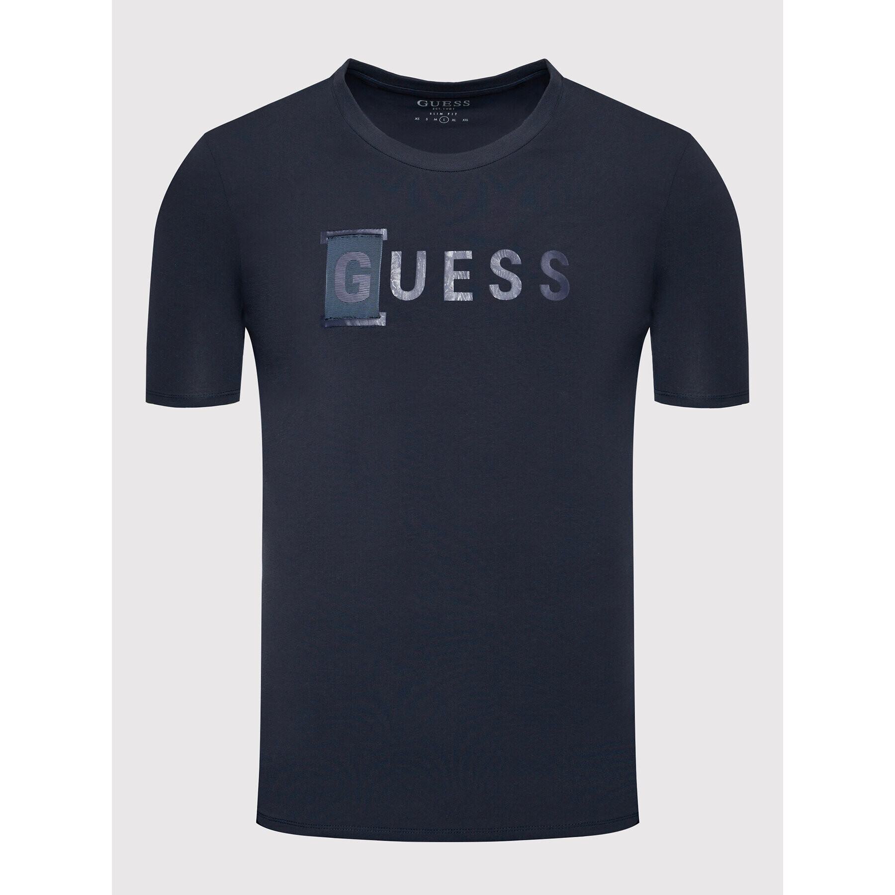 Guess Tricou M1YI65 J1311 Bleumarin Slim Fit - Pled.ro