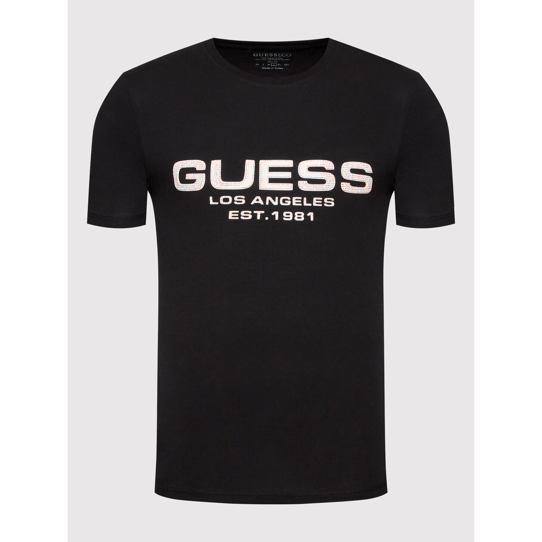 Guess Tricou M2BI25 J1314 Negru Slim Fit - Pled.ro