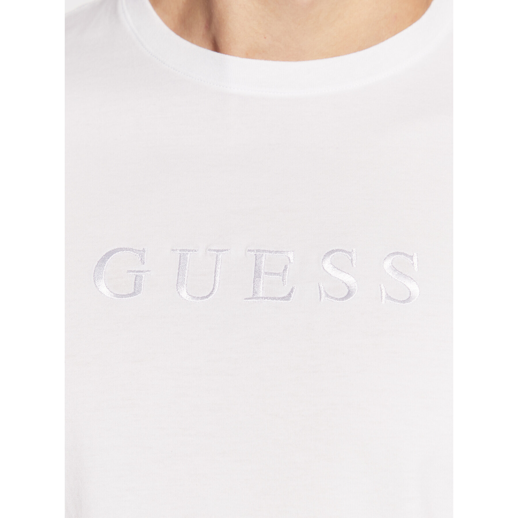 Guess Tricou M2BP47 K7HD0 Alb Slim Fit - Pled.ro