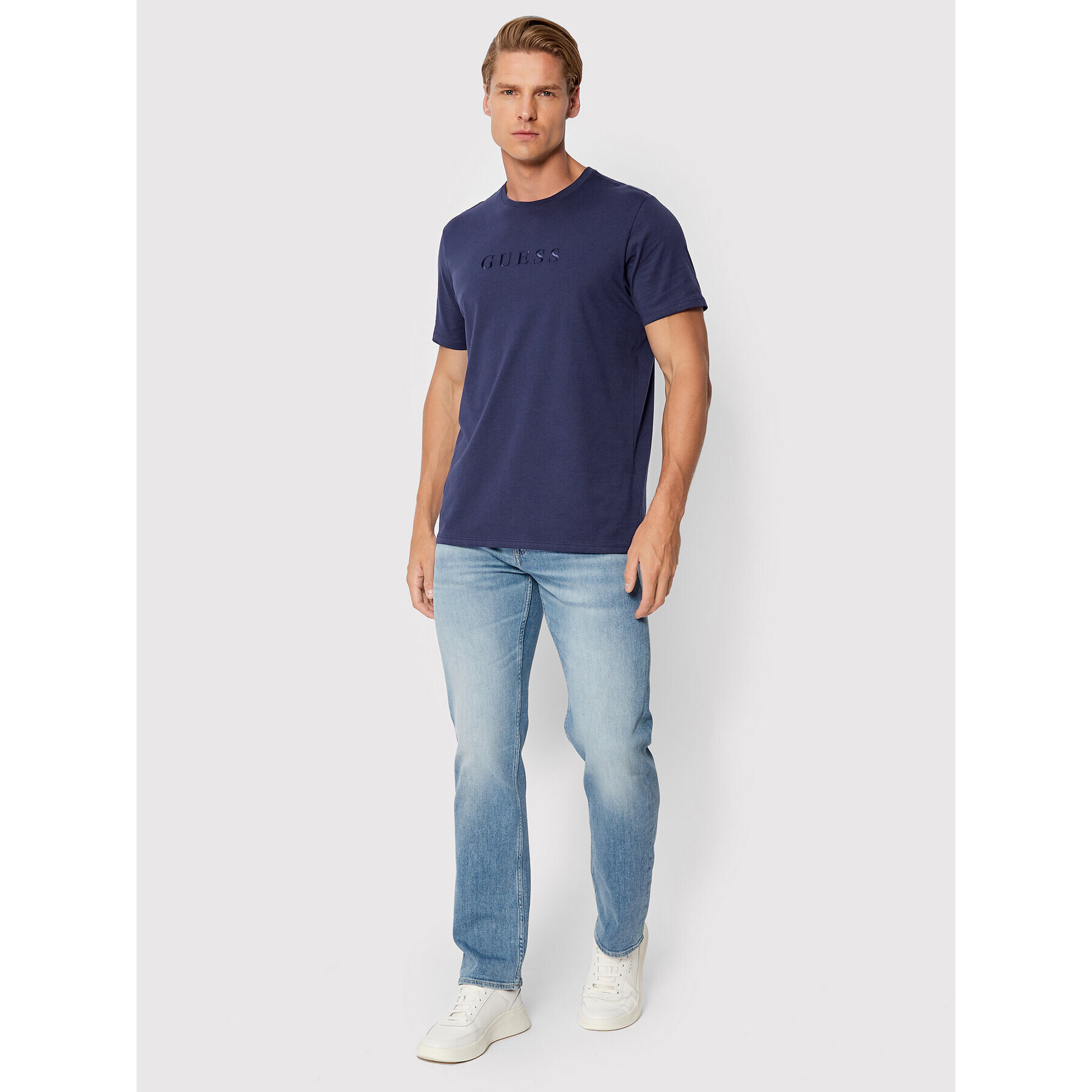 Guess Tricou M2BP47 K7HD0 Bleumarin Regular Fit - Pled.ro