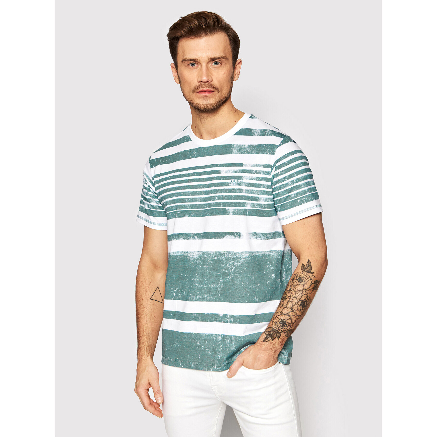 Guess Tricou M2GI06 I3Z11 Verde Regular Fit - Pled.ro