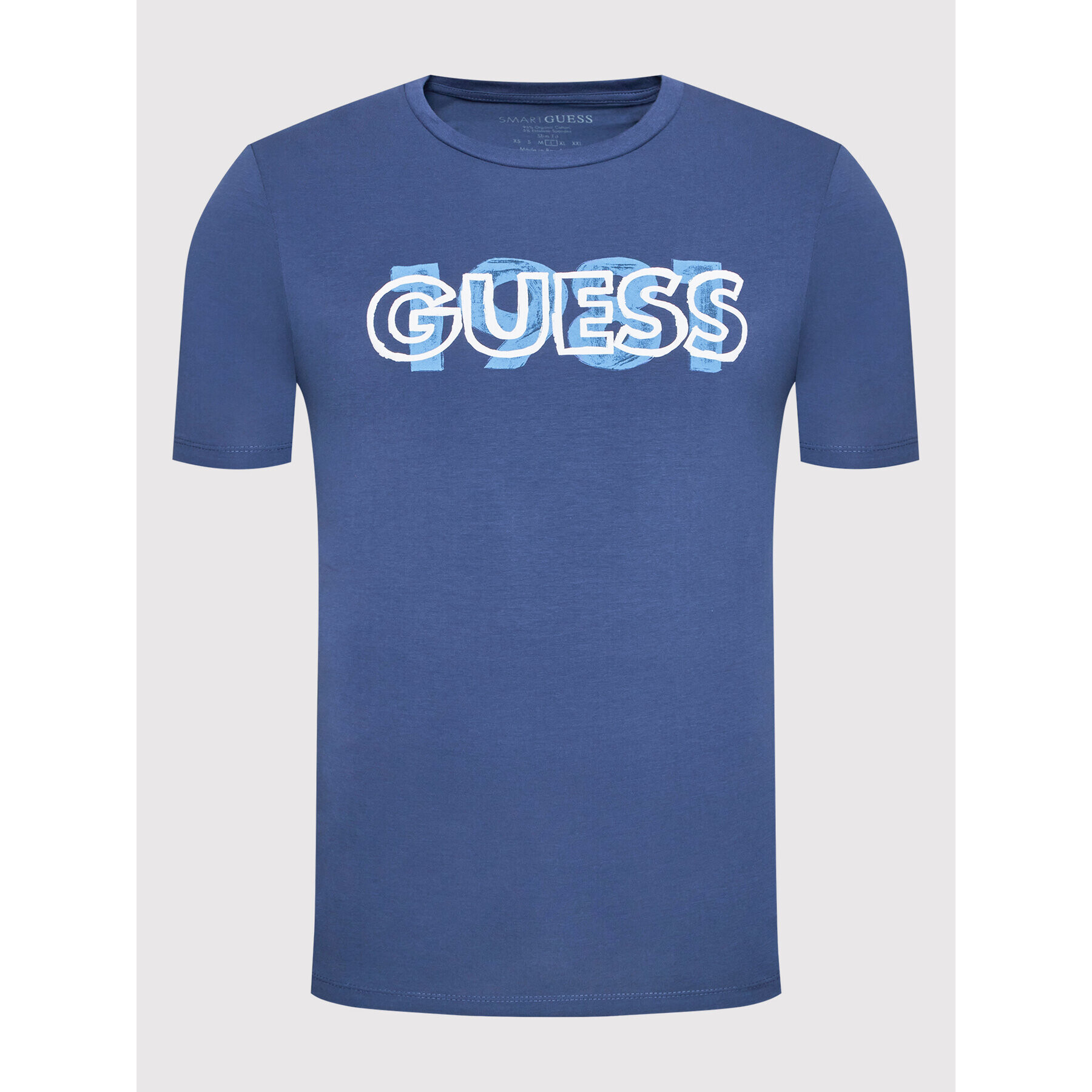 Guess Tricou M2GI09 J1311 Bleumarin Slim Fit - Pled.ro