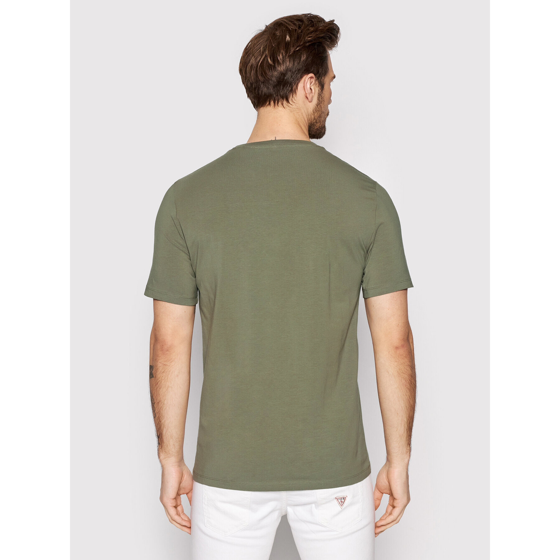 Guess Tricou M2GI09 J1311 Verde Slim Fit - Pled.ro