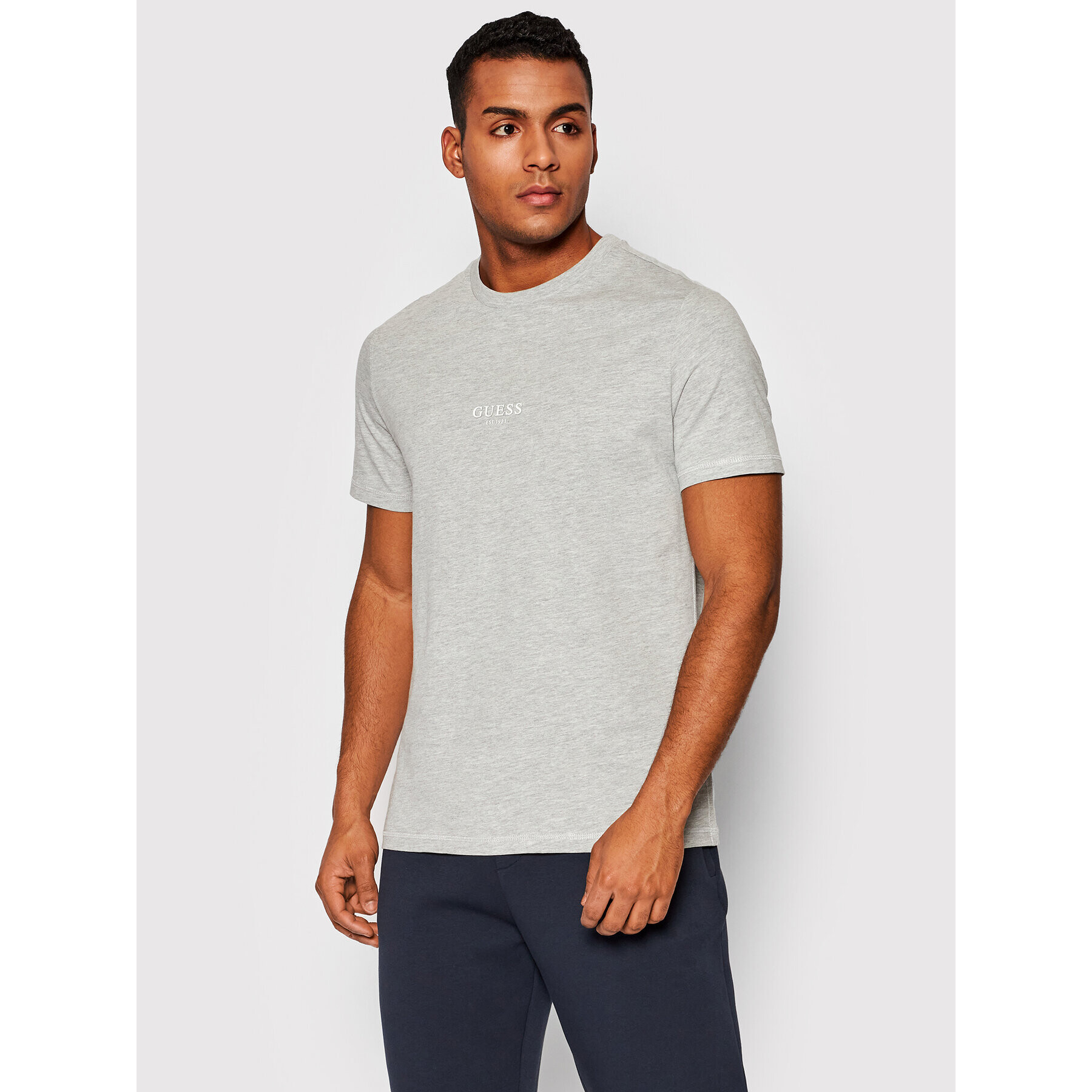 Guess Tricou M2GI10 I3Z11 Gri Slim Fit - Pled.ro