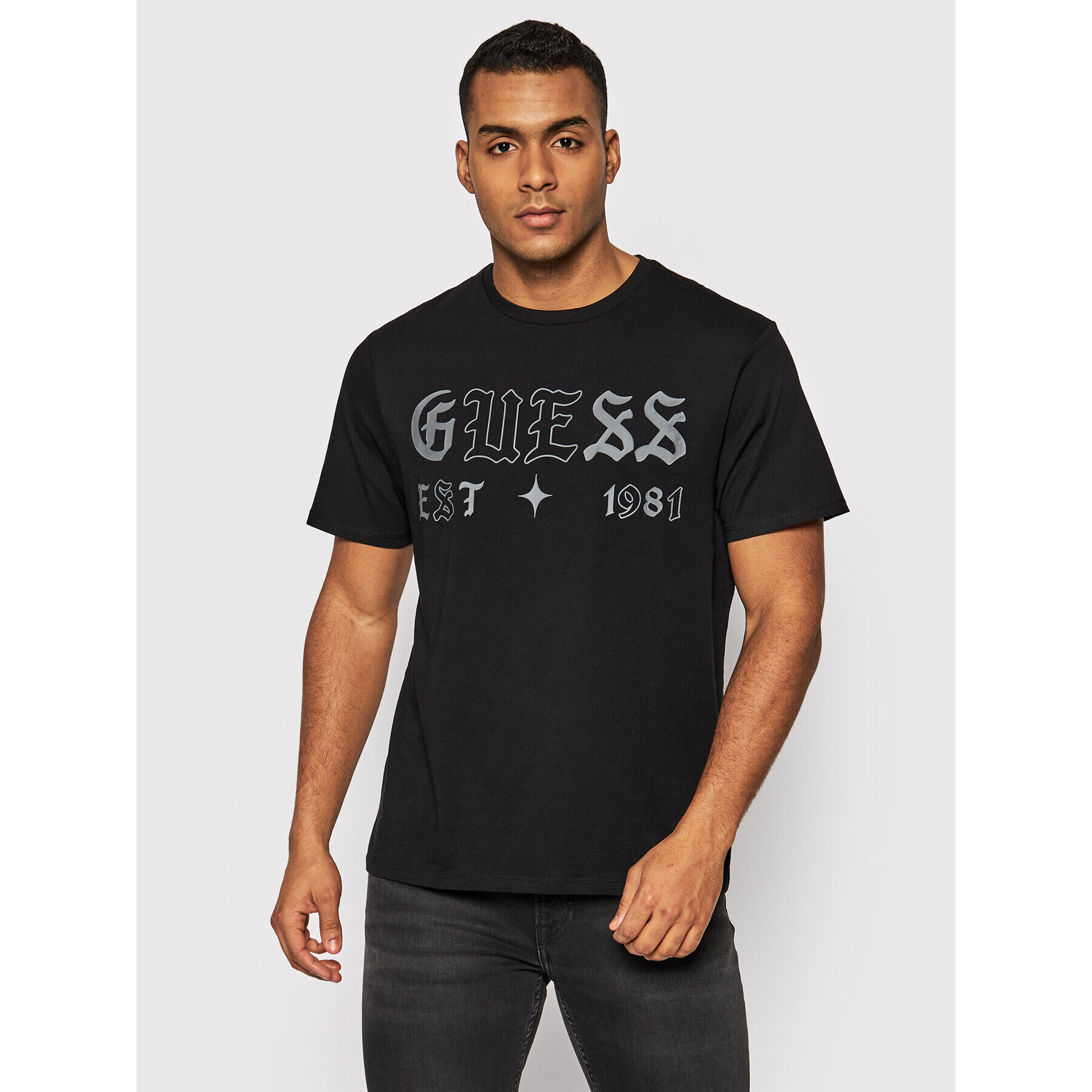 Guess Tricou M2GI36 K9RM1 Negru Relaxed Fit - Pled.ro