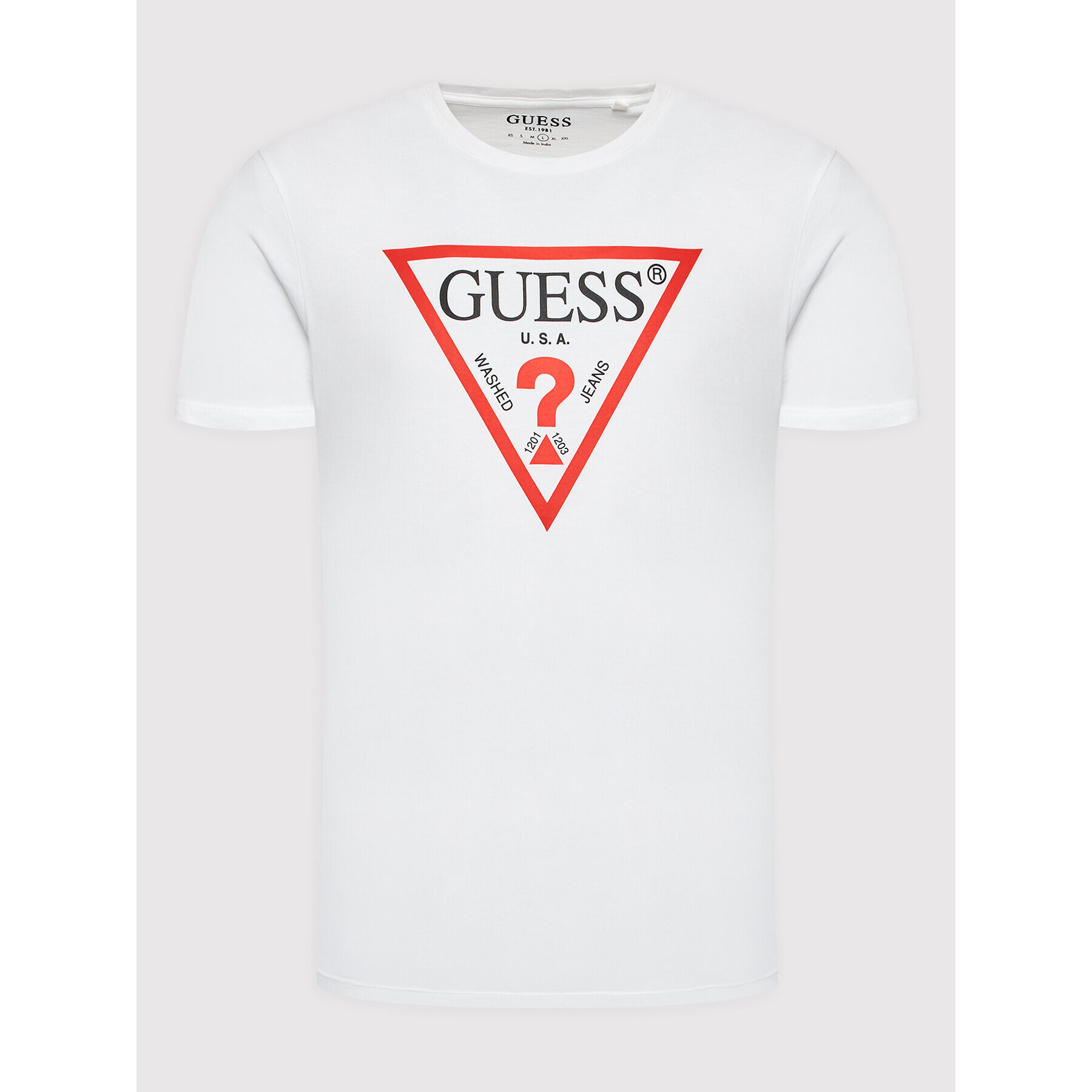 Guess Tricou M2GI68 KBA60 Alb Regular Fit - Pled.ro