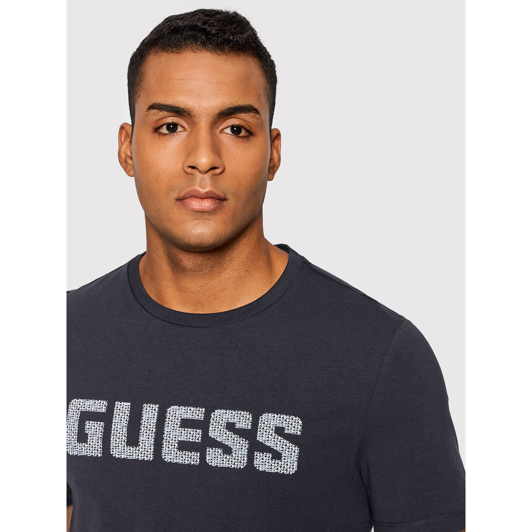 Guess Tricou M2RI17 J1311 Bleumarin Slim Fit - Pled.ro