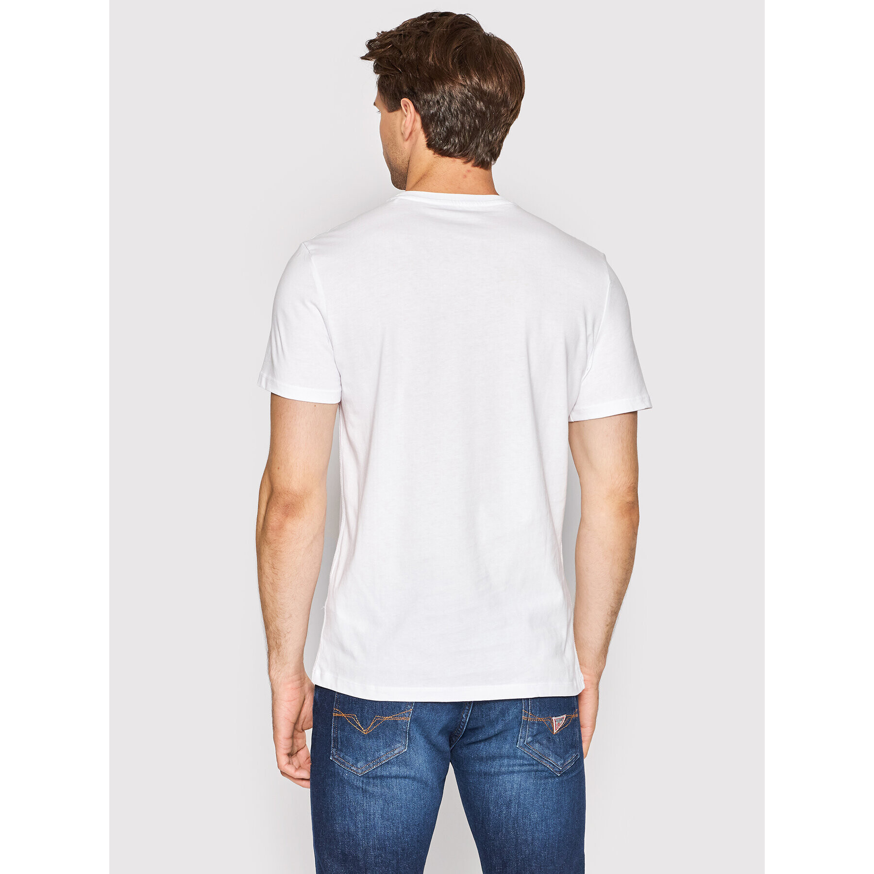 Guess Tricou M2YI18 I3Z11 Alb Slim Fit - Pled.ro