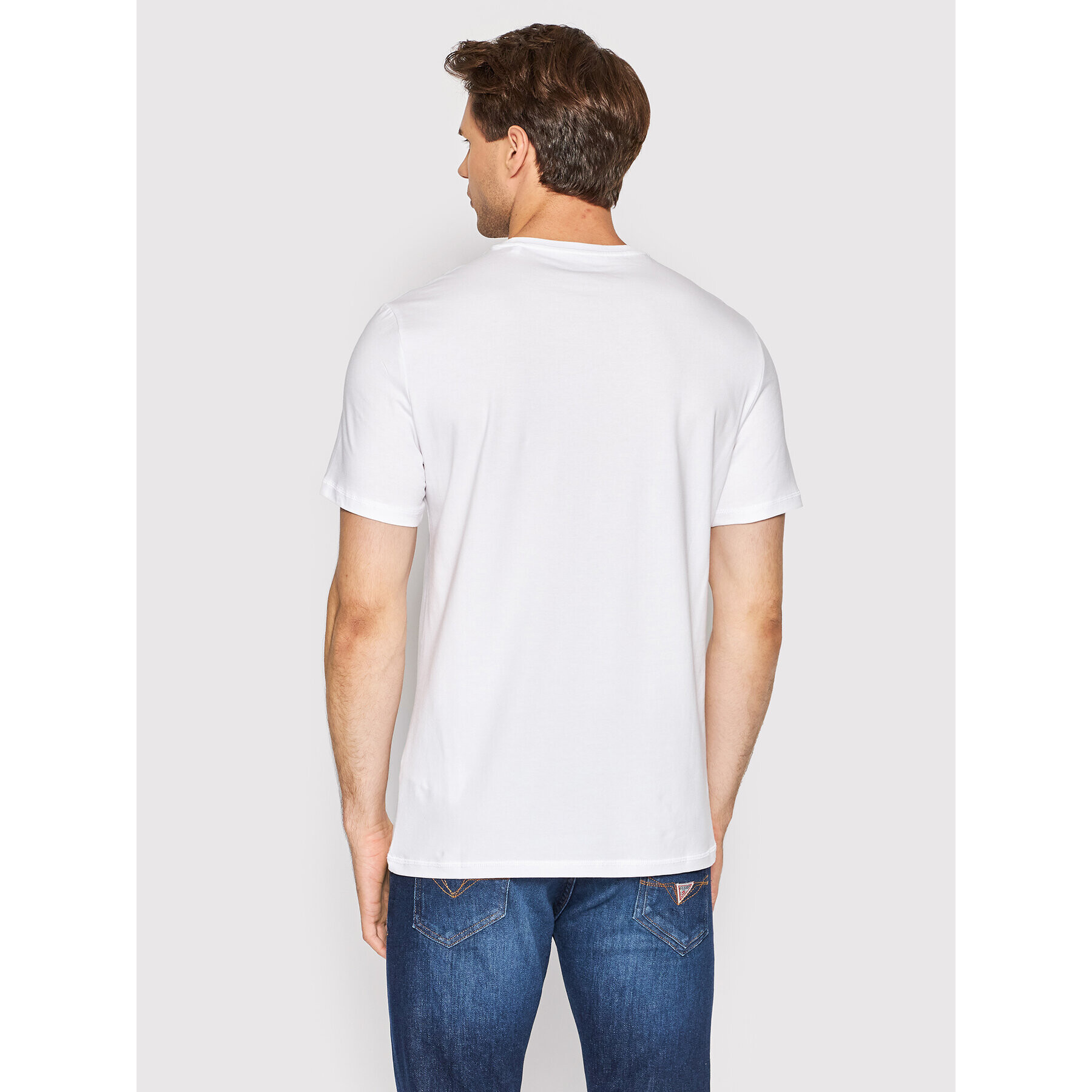 Guess Tricou M2YI20 J1311 Alb Slim Fit - Pled.ro