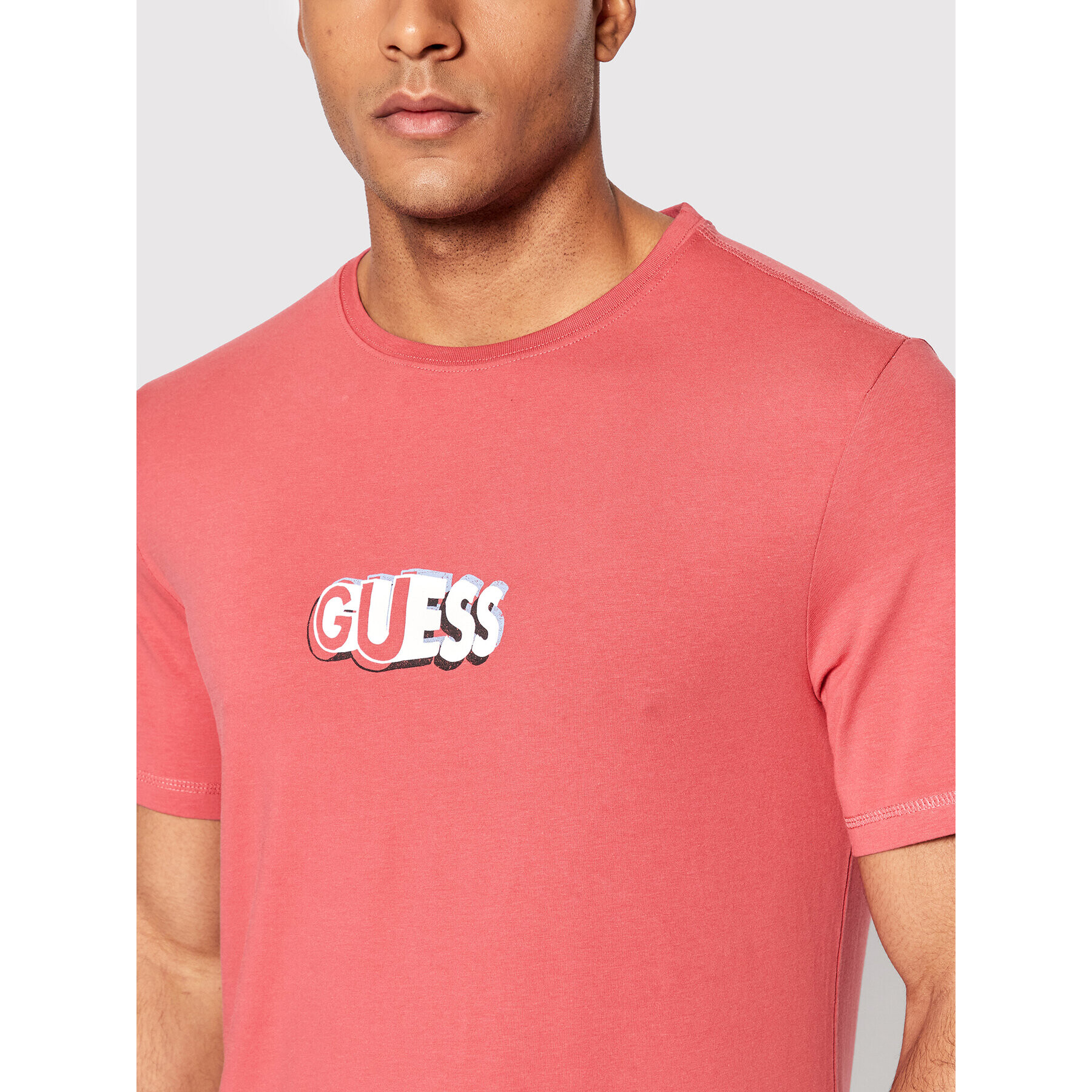 Guess Tricou M2YI20 J1311 Roz Slim Fit - Pled.ro