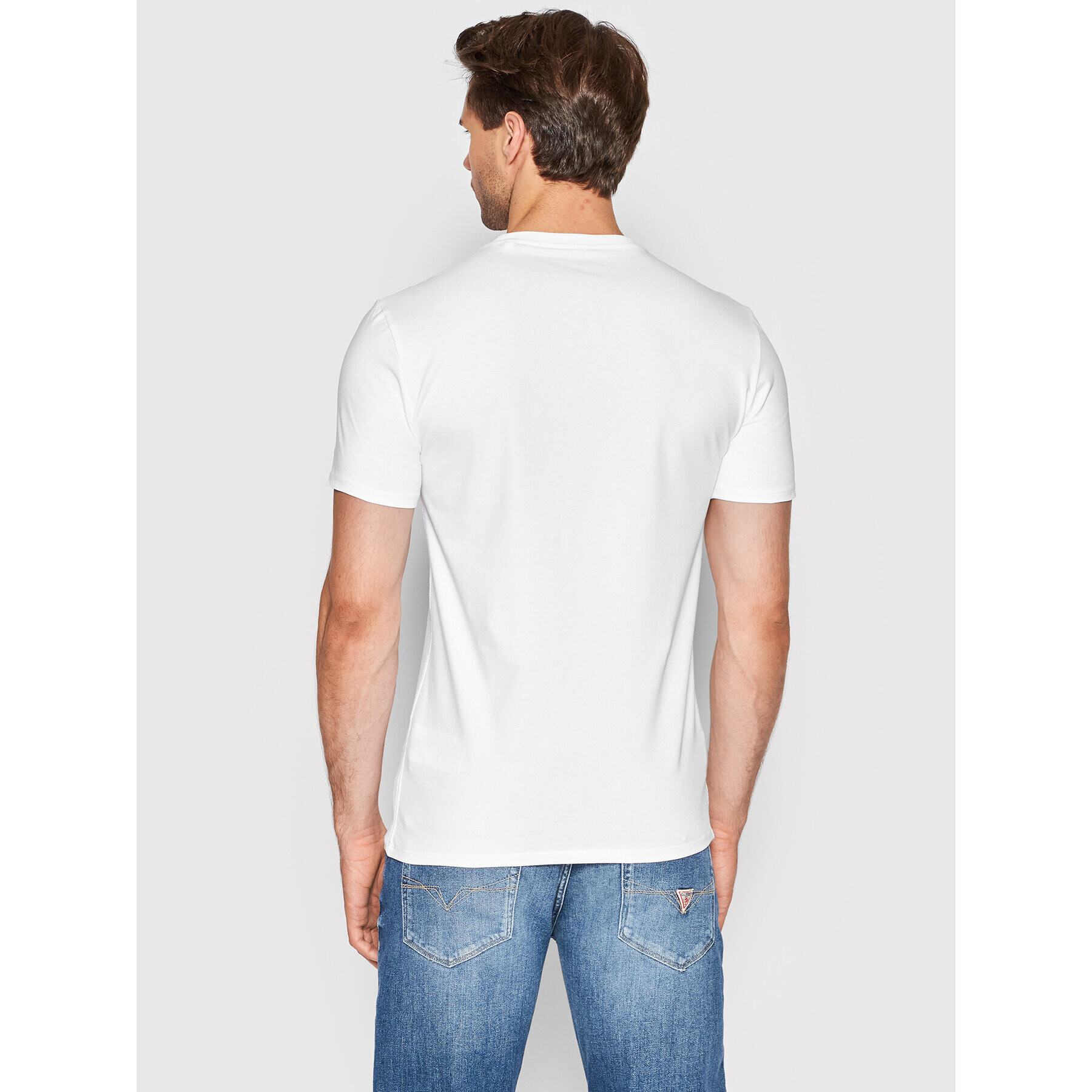 Guess Tricou M2YI24 J1311 Alb Super Slim Fit - Pled.ro