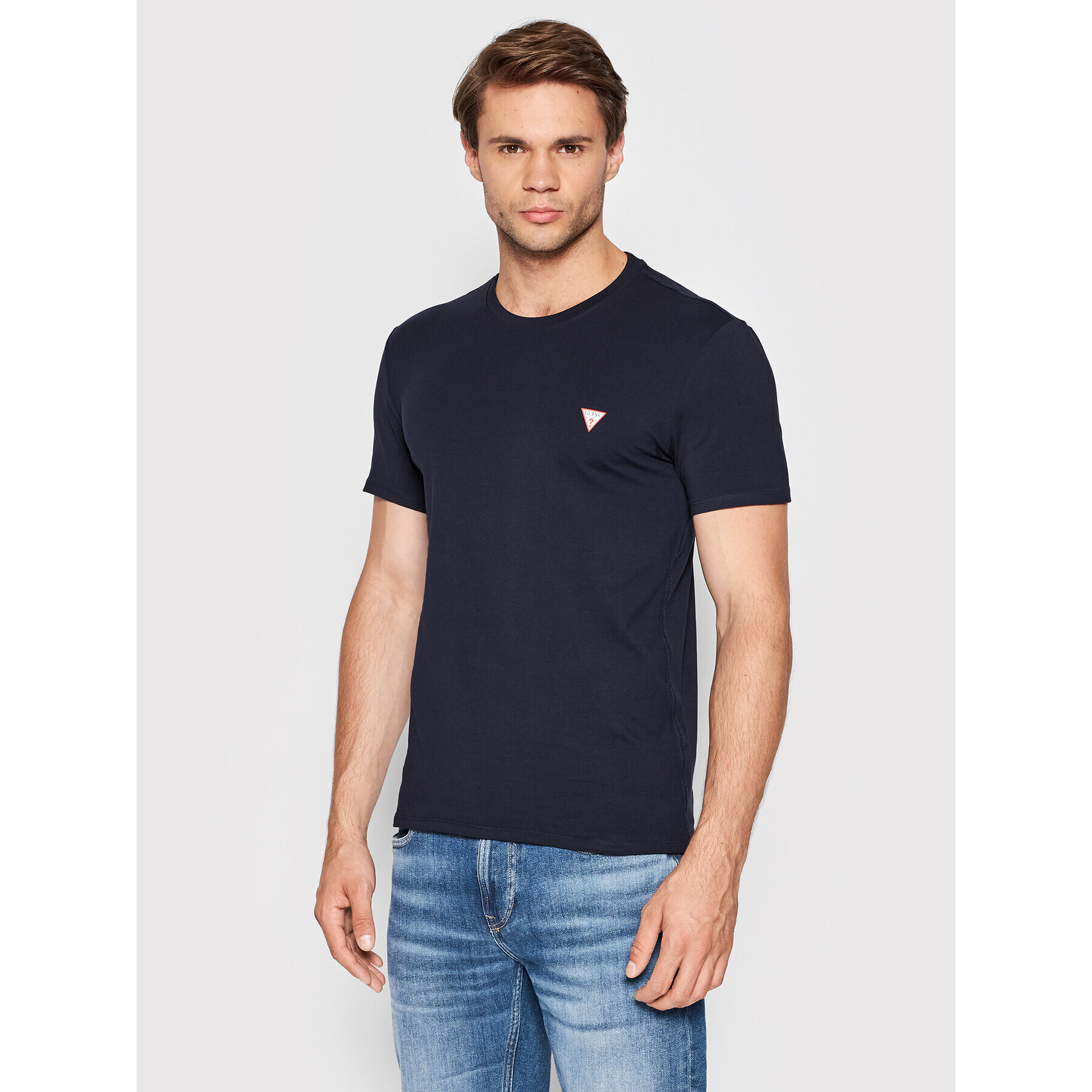 Guess Tricou M2YI24 J1311 Bleumarin Super Slim Fit - Pled.ro