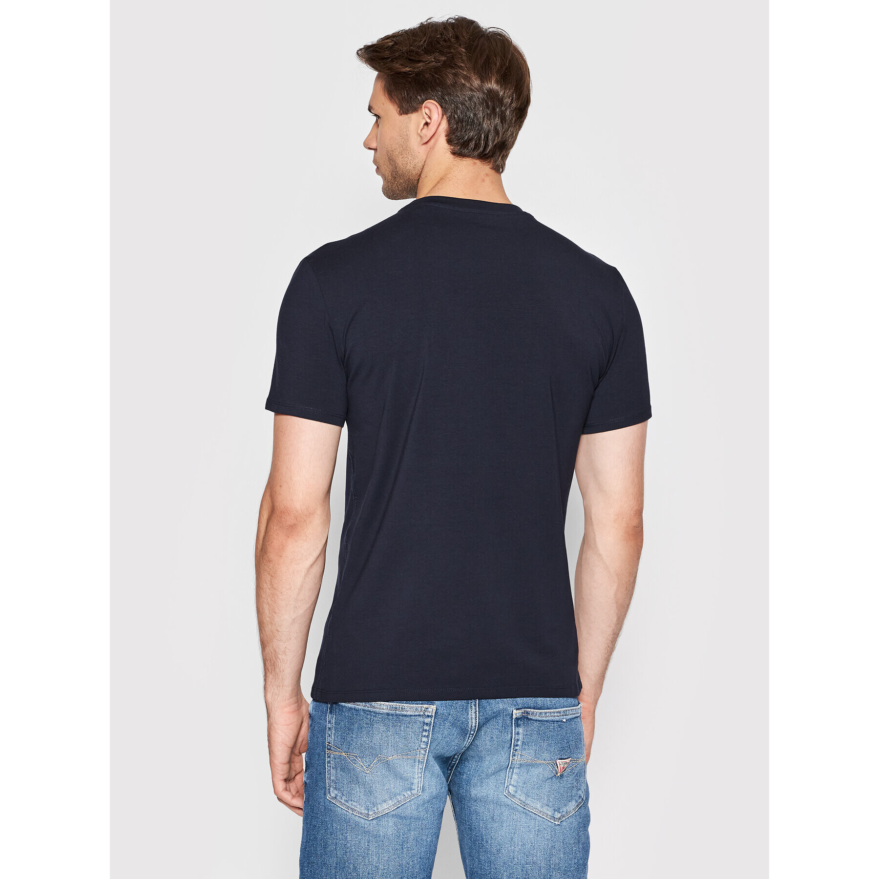 Guess Tricou M2YI24 J1311 Bleumarin Super Slim Fit - Pled.ro