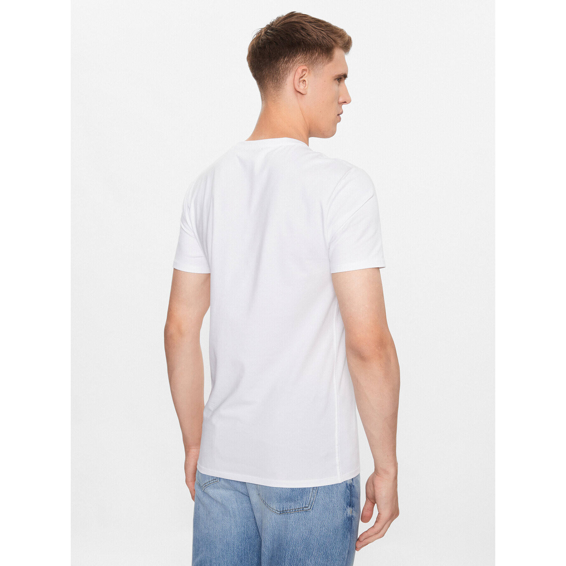 Guess Tricou M2YI24 J1314 Alb Slim Fit - Pled.ro