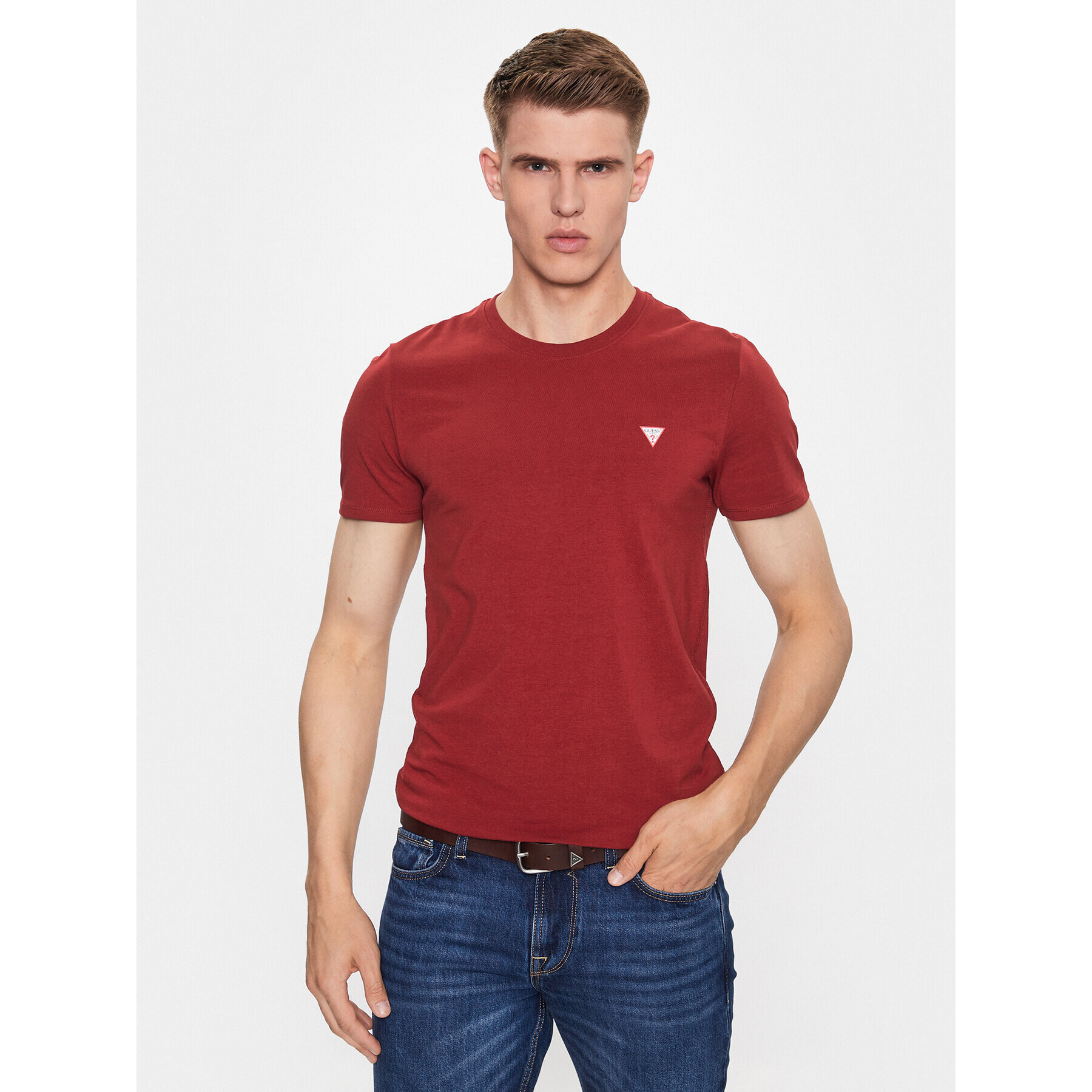 Guess Tricou M2YI24 J1314 Roșu Slim Fit - Pled.ro