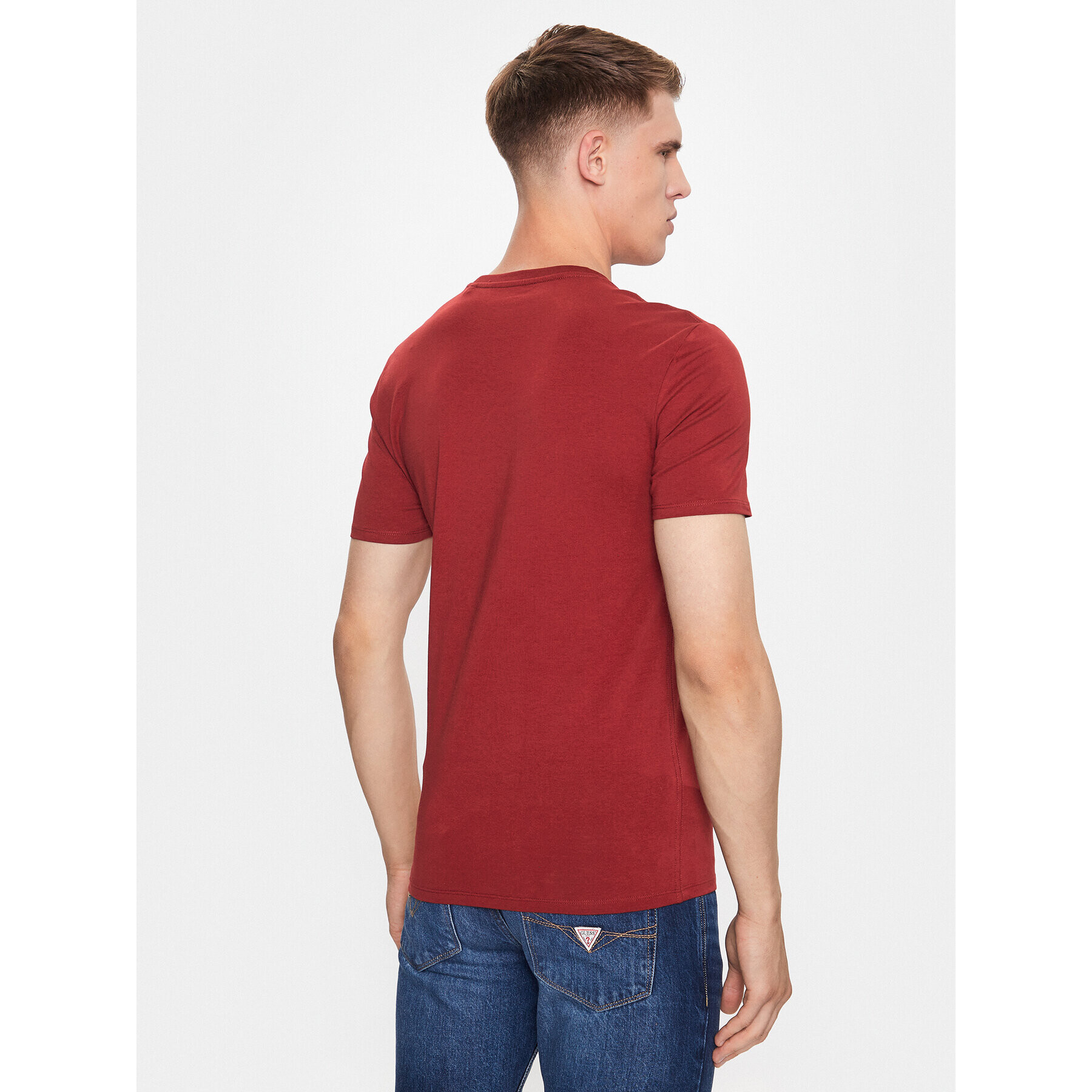 Guess Tricou M2YI24 J1314 Roșu Slim Fit - Pled.ro