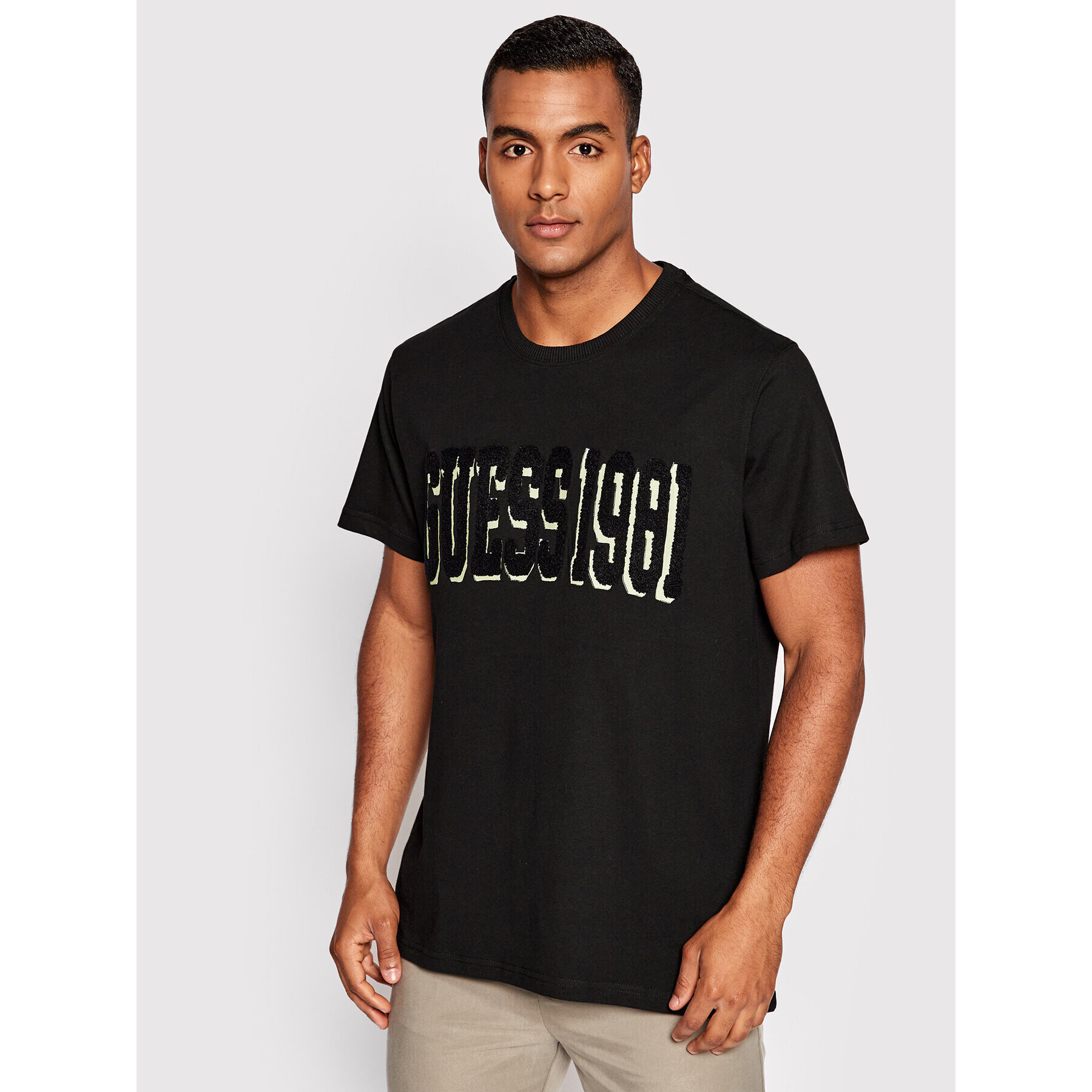 Guess Tricou M2YI29 K8FQ1 Negru Regular Fit - Pled.ro