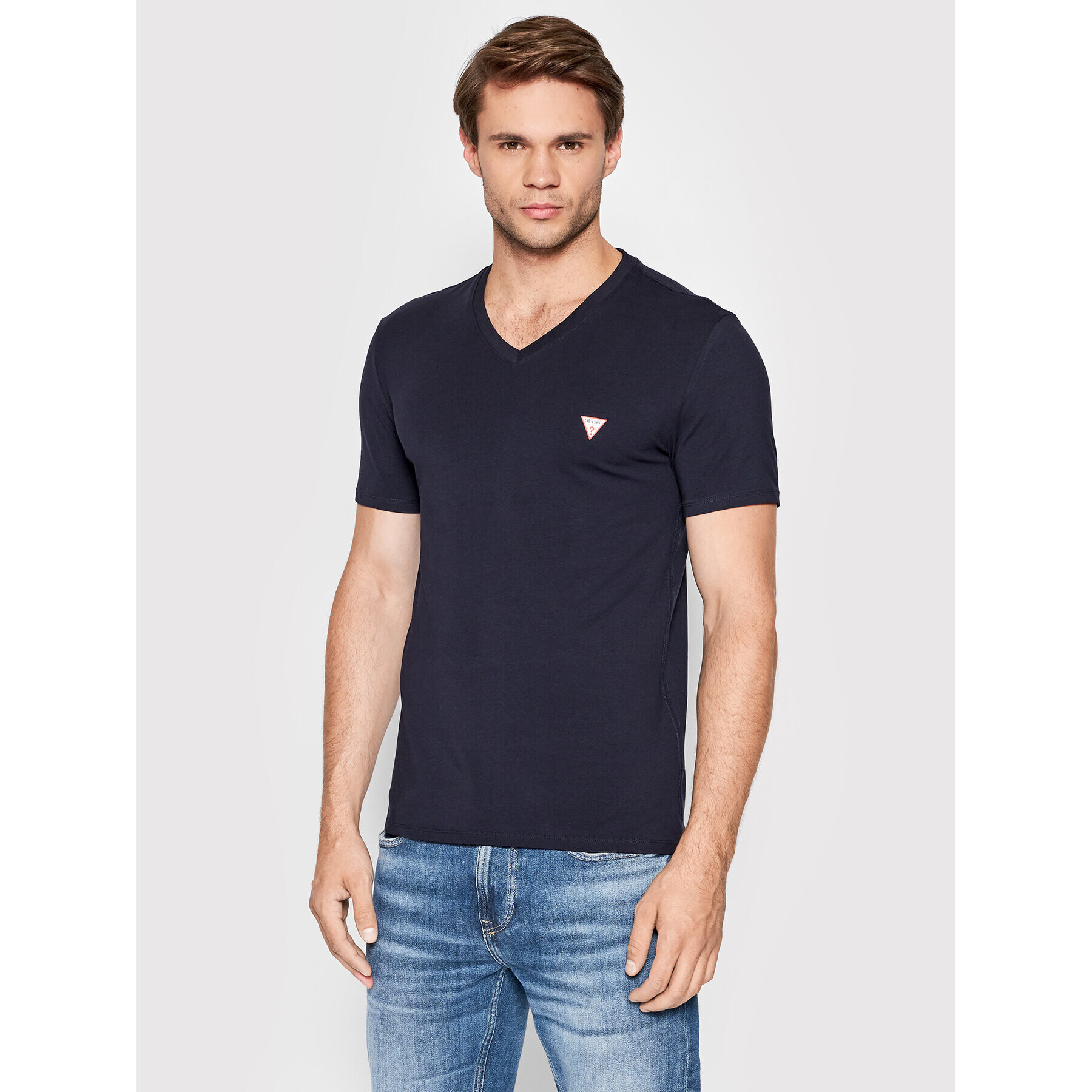 Guess Tricou M2YI32 J1311 Bleumarin Super Slim Fit - Pled.ro