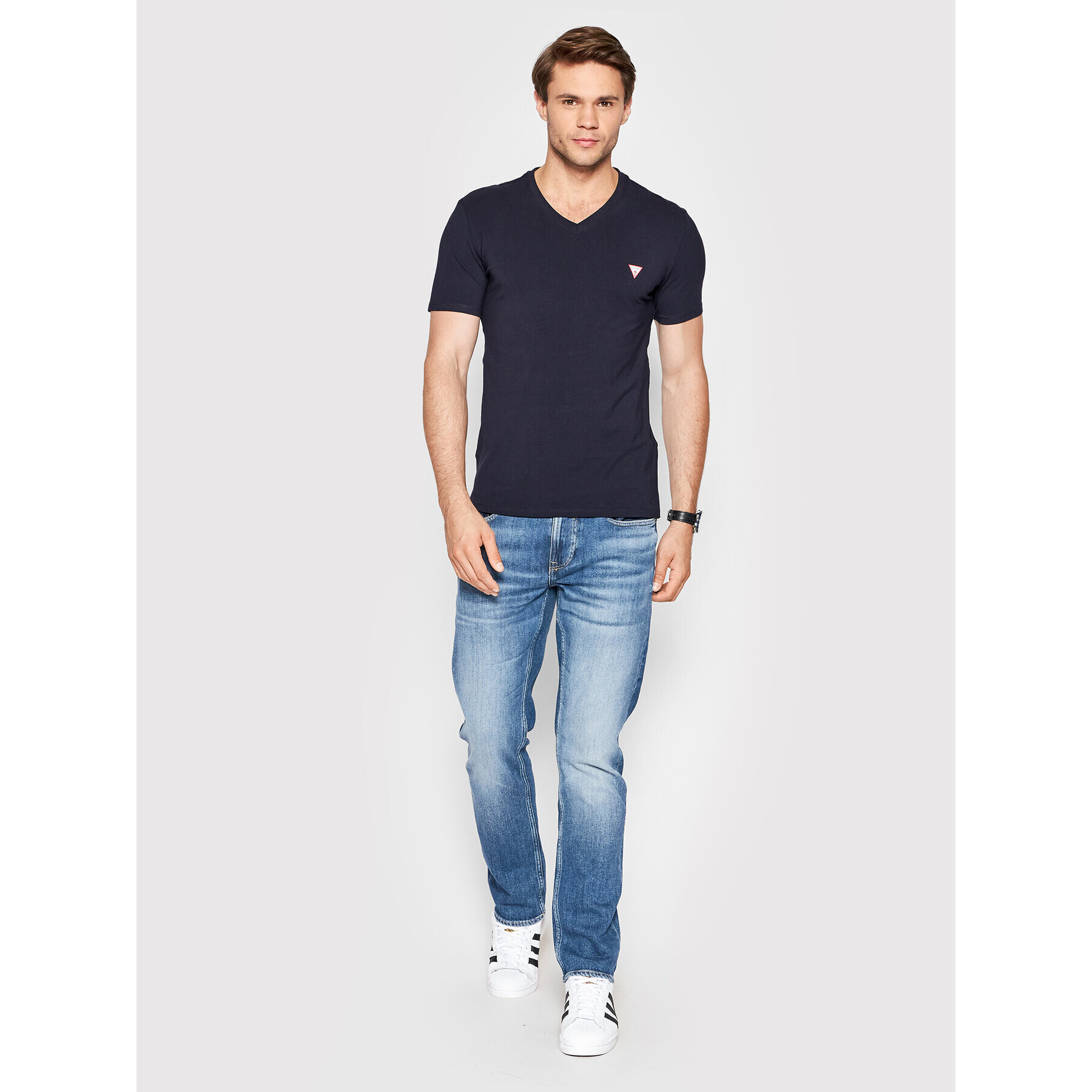 Guess Tricou M2YI32 J1311 Bleumarin Super Slim Fit - Pled.ro