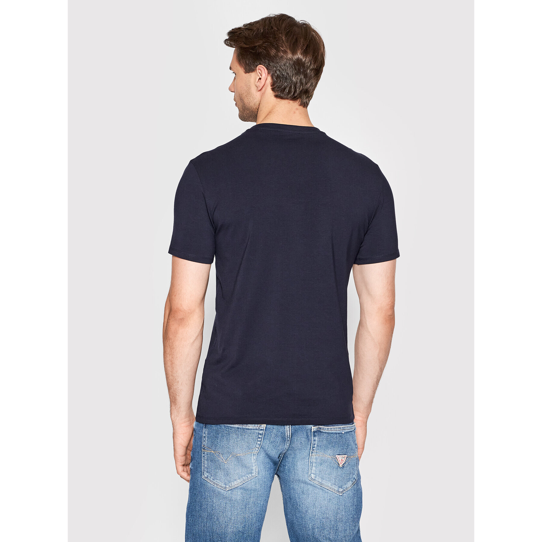 Guess Tricou M2YI32 J1311 Bleumarin Super Slim Fit - Pled.ro