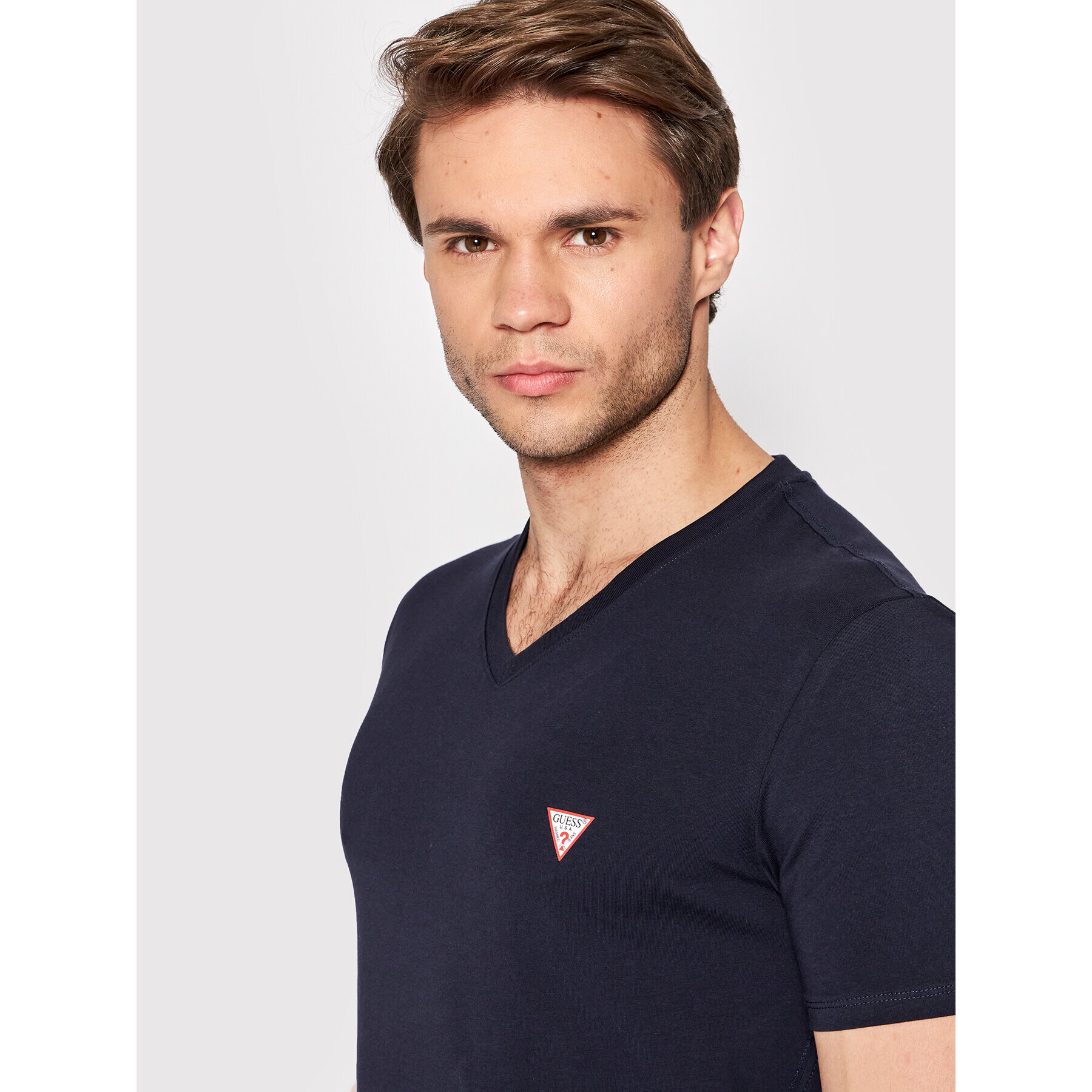 Guess Tricou M2YI32 J1311 Bleumarin Super Slim Fit - Pled.ro