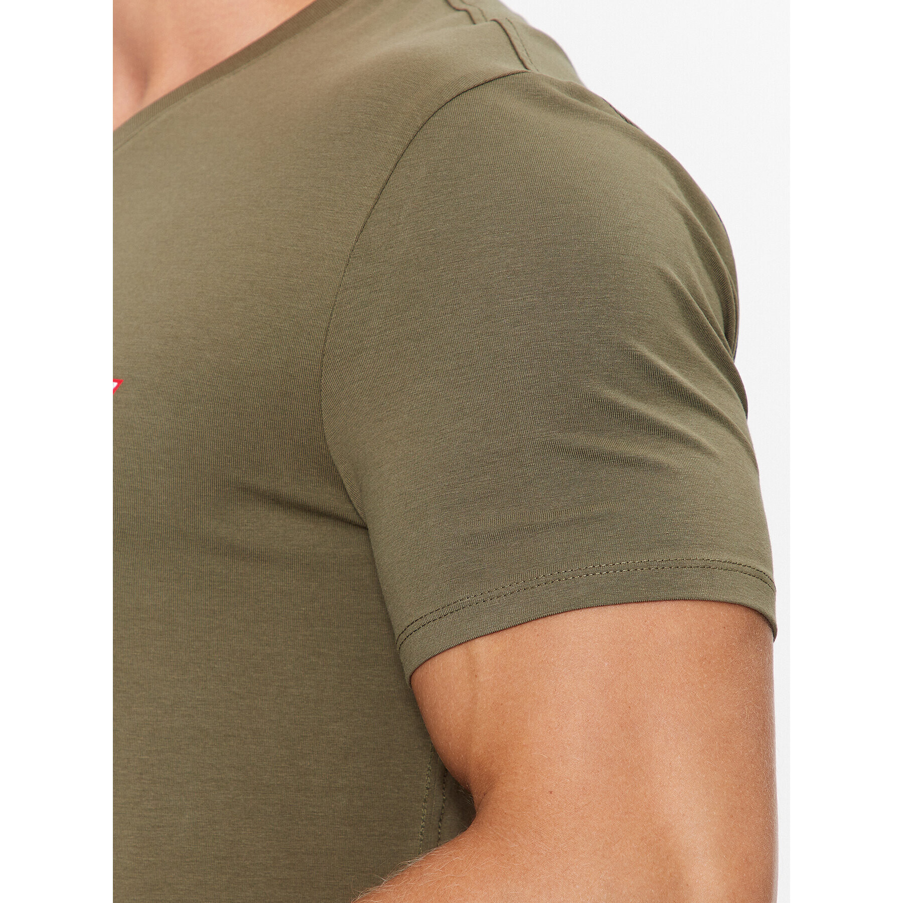 Guess Tricou M2YI32 J1314 Verde Slim Fit - Pled.ro