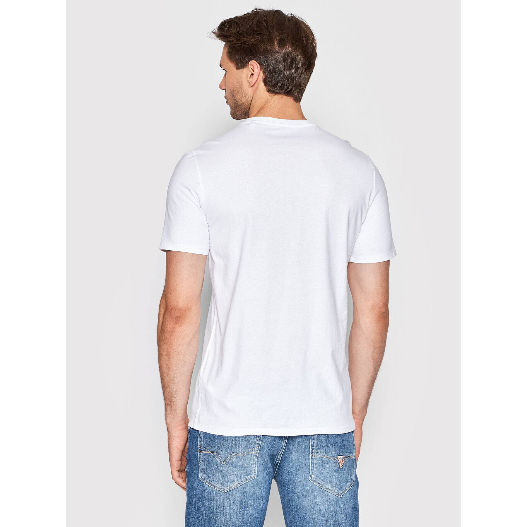 Guess Tricou M2YI36 I3Z11 Alb Slim Fit - Pled.ro