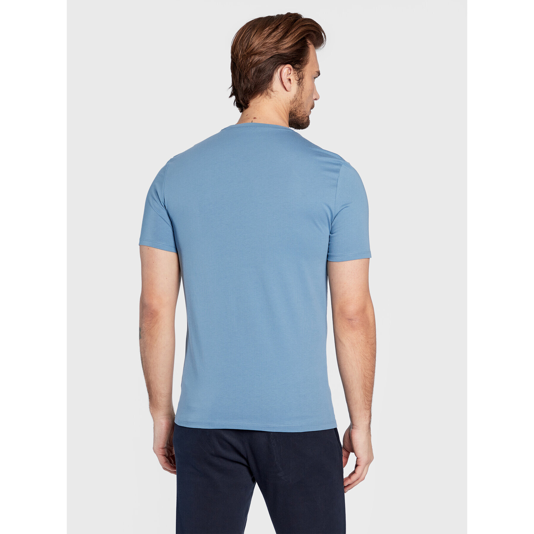 Guess Tricou M2YI36 I3Z11 Albastru Slim Fit - Pled.ro