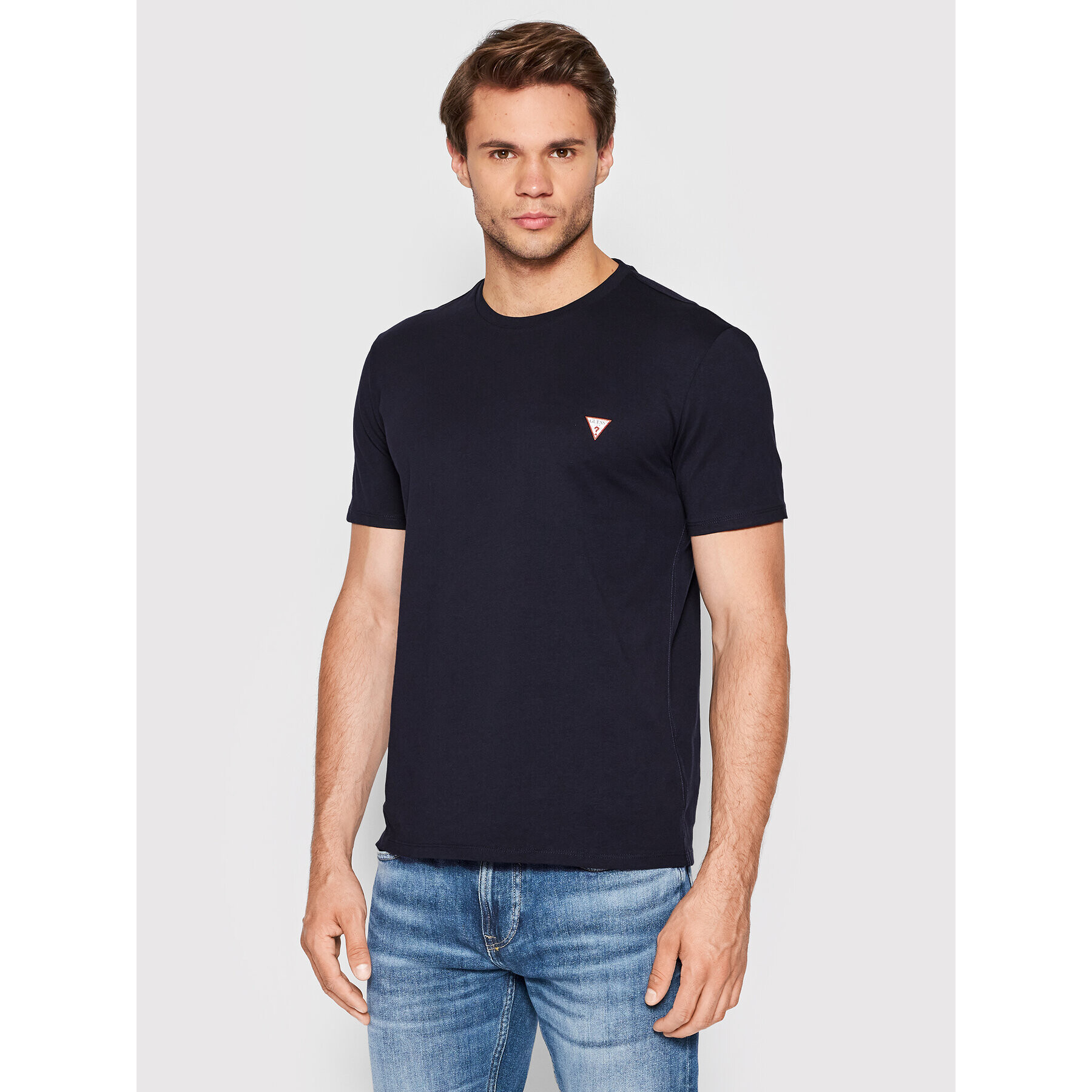 Guess Tricou M2YI36 I3Z11 Bleumarin Slim Fit - Pled.ro