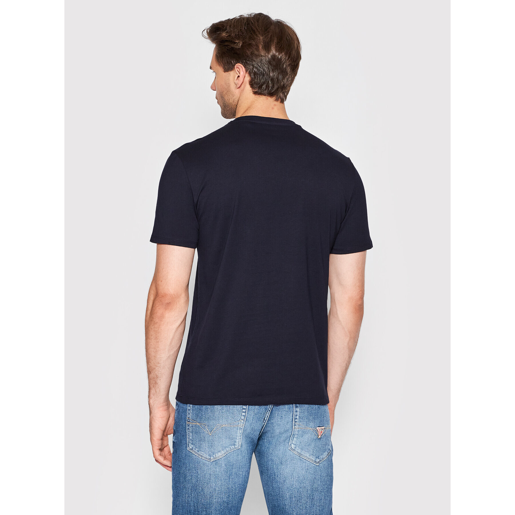 Guess Tricou M2YI36 I3Z11 Bleumarin Slim Fit - Pled.ro