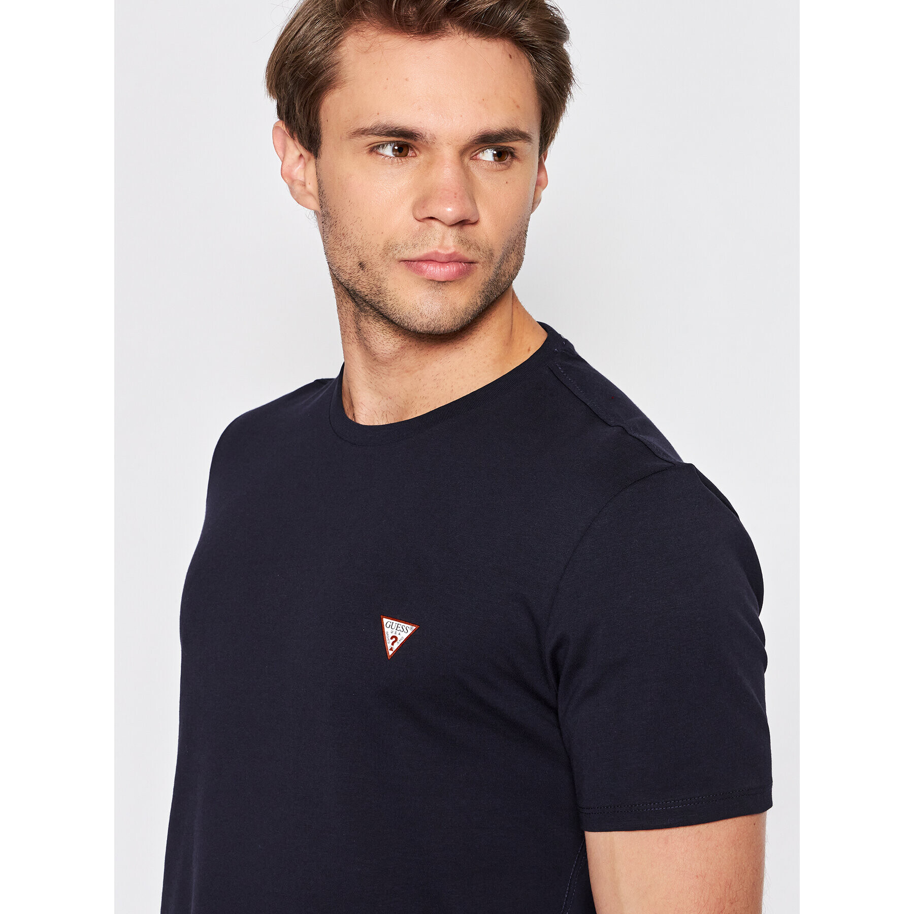 Guess Tricou M2YI36 I3Z11 Bleumarin Slim Fit - Pled.ro