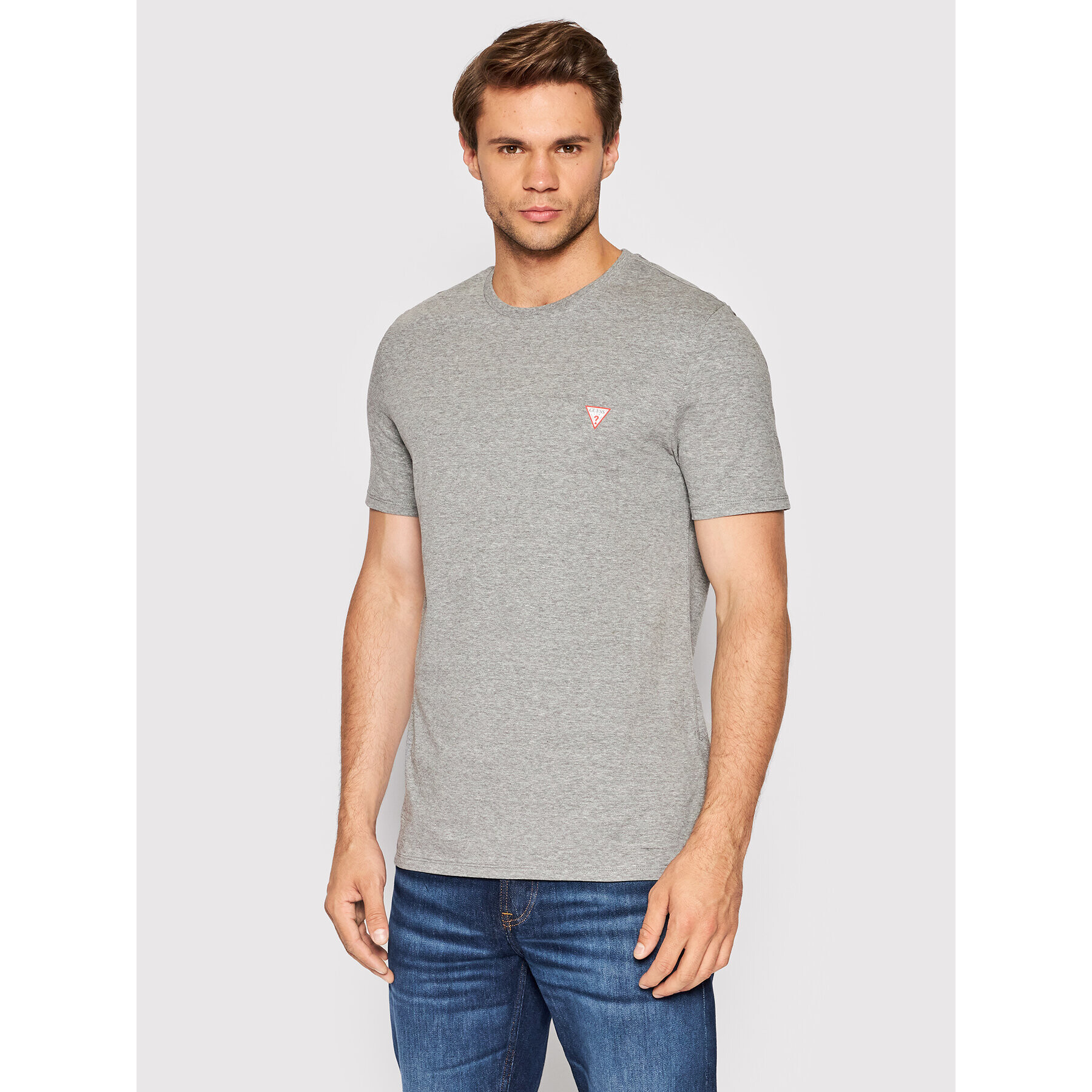 Guess Tricou M2YI36 I3Z11 Gri Slim Fit - Pled.ro