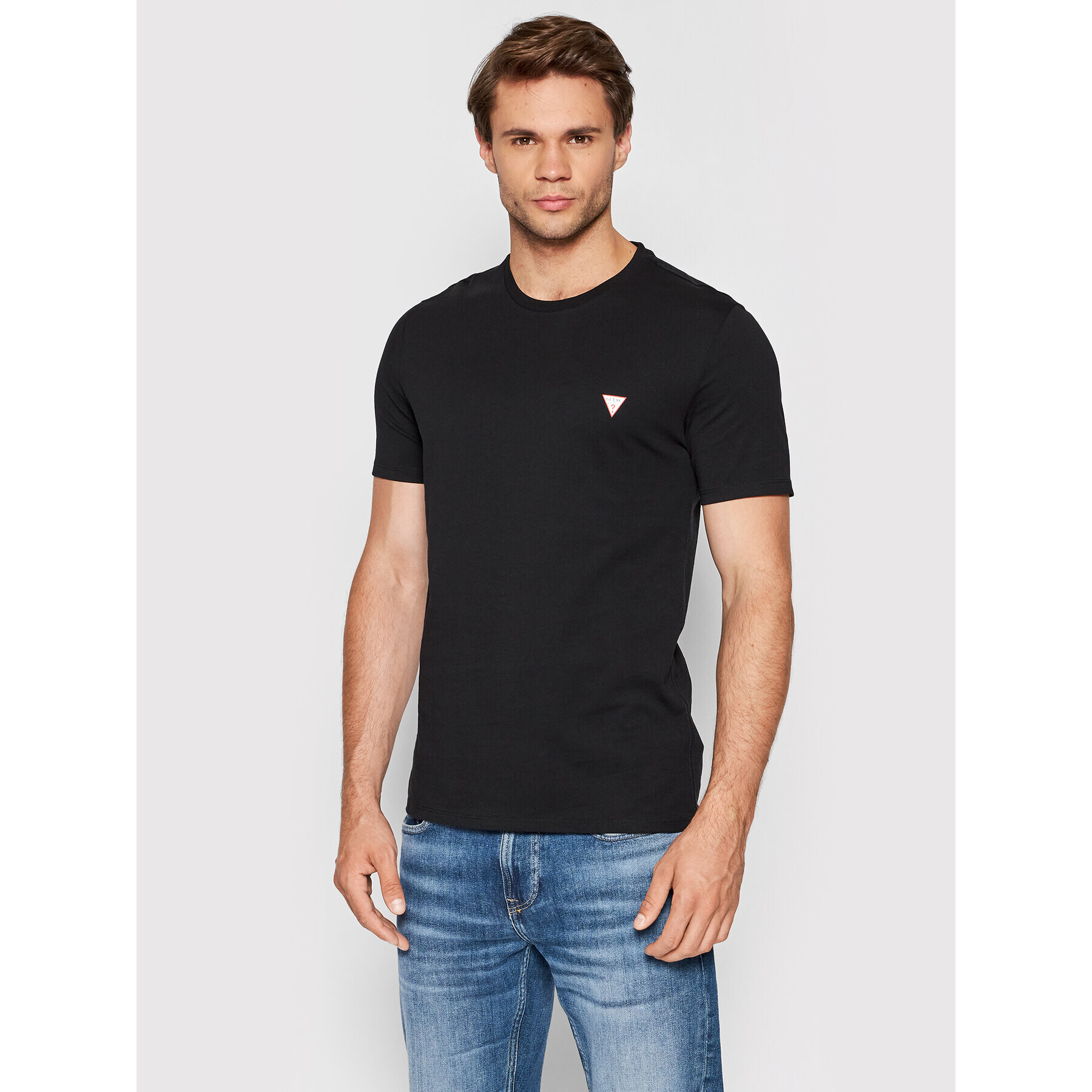 Guess Tricou M2YI36 I3Z11 Negru Slim Fit - Pled.ro