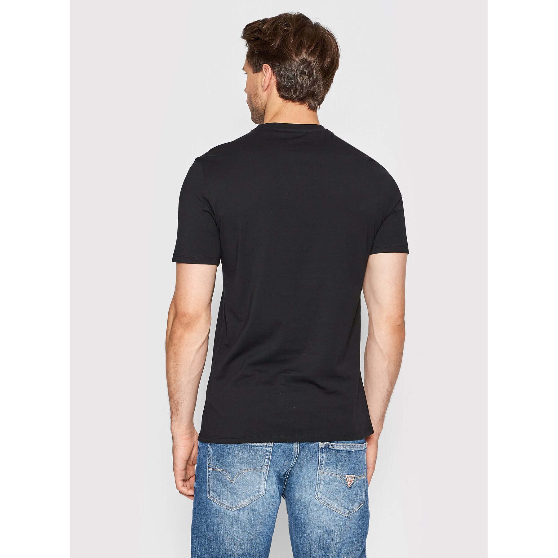 Guess Tricou M2YI36 I3Z11 Negru Slim Fit - Pled.ro