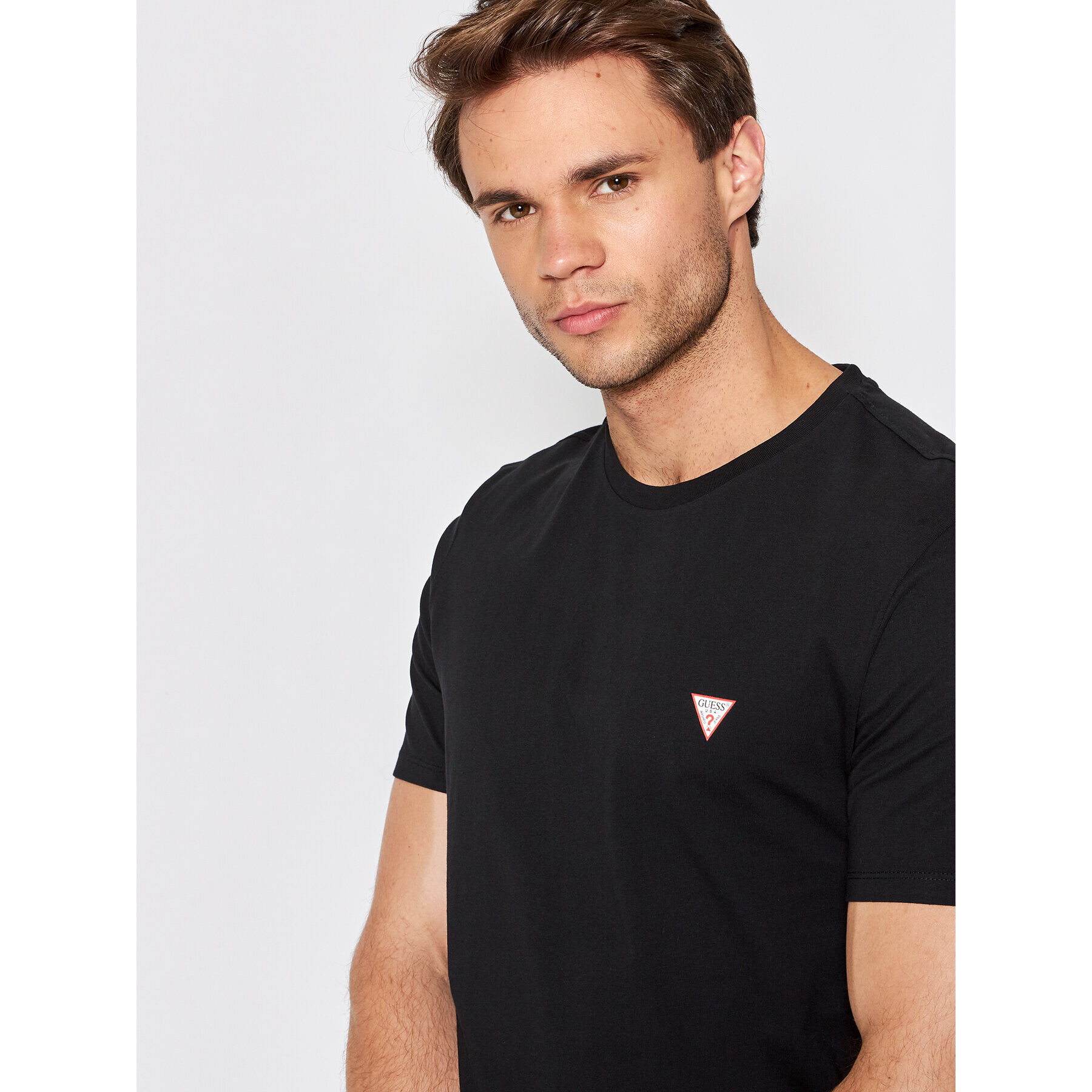 Guess Tricou M2YI36 I3Z11 Negru Slim Fit - Pled.ro