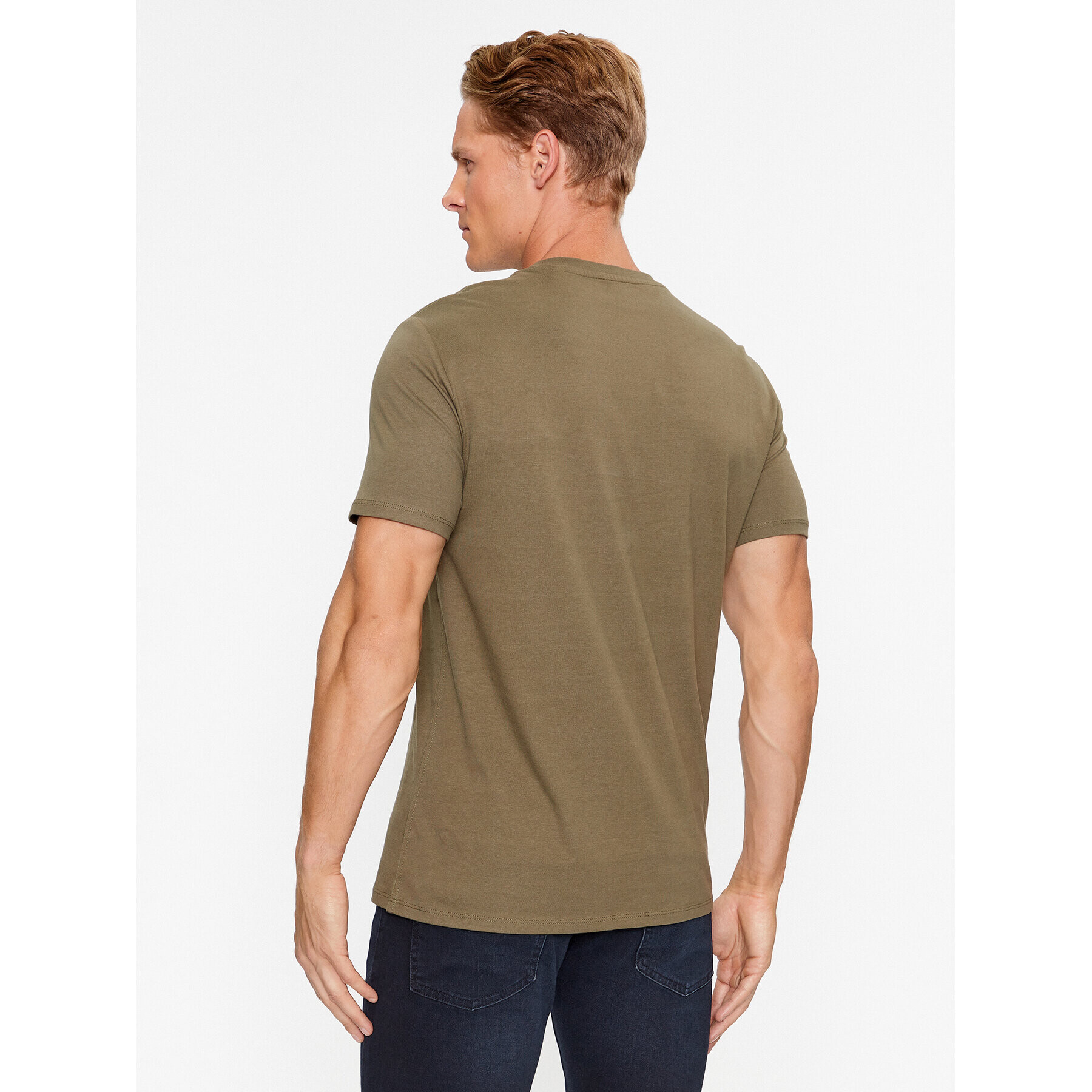 Guess Tricou M2YI36 I3Z14 Bej Slim Fit - Pled.ro