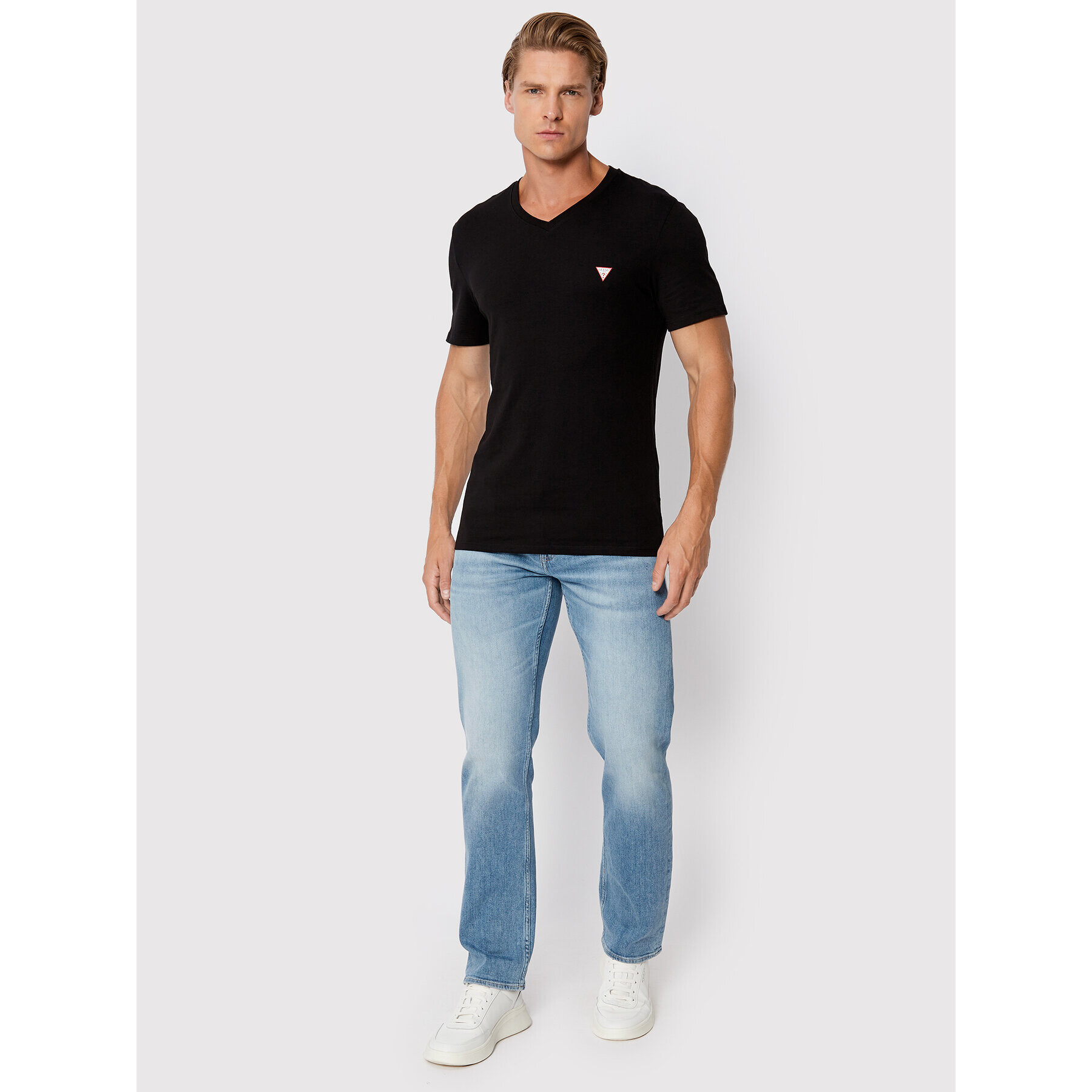 Guess Tricou M2YI37 I3Z11 Negru Slim Fit - Pled.ro