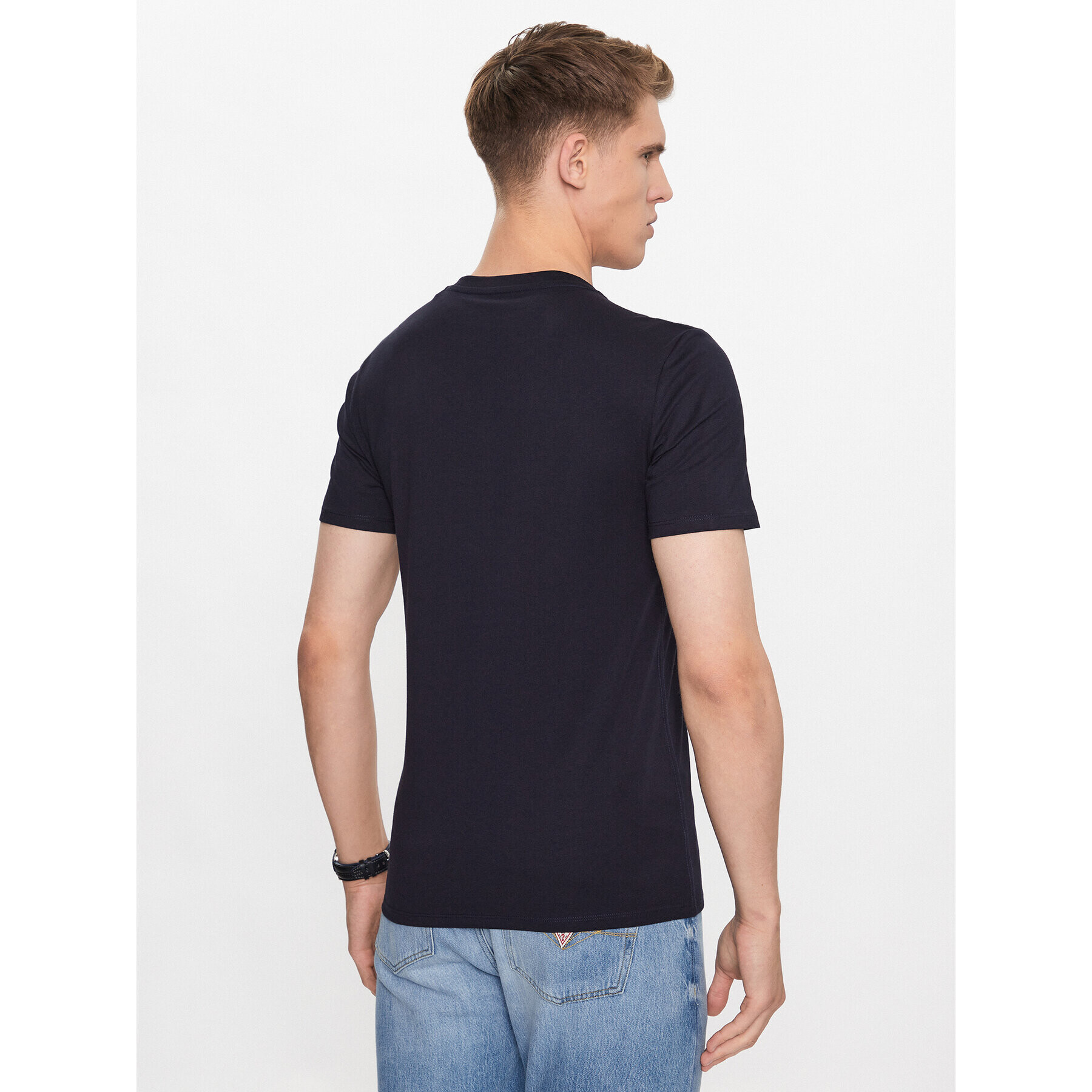 Guess Tricou M2YI37 I3Z14 Bleumarin Slim Fit - Pled.ro