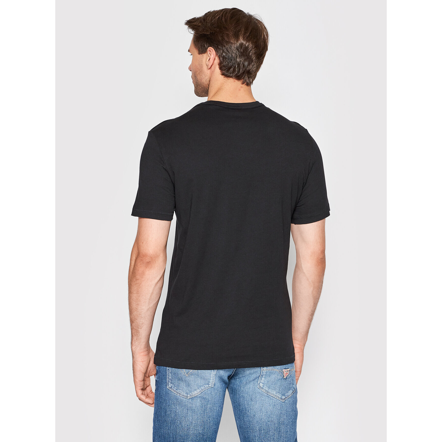 Guess Tricou M2YI40 KB7N1 Negru Slim Fit - Pled.ro