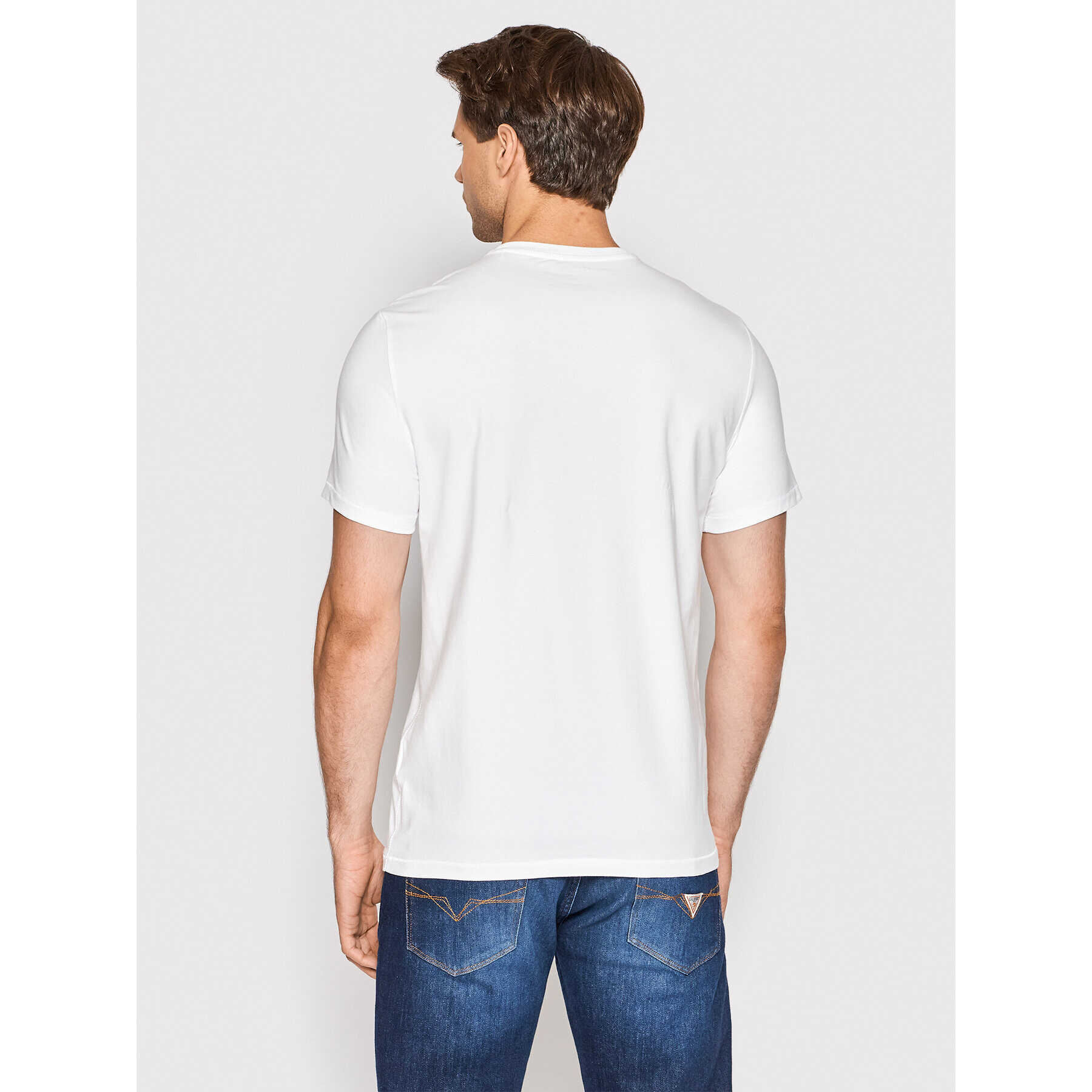 Guess Tricou M2YI42 J1311 Alb Slim Fit - Pled.ro