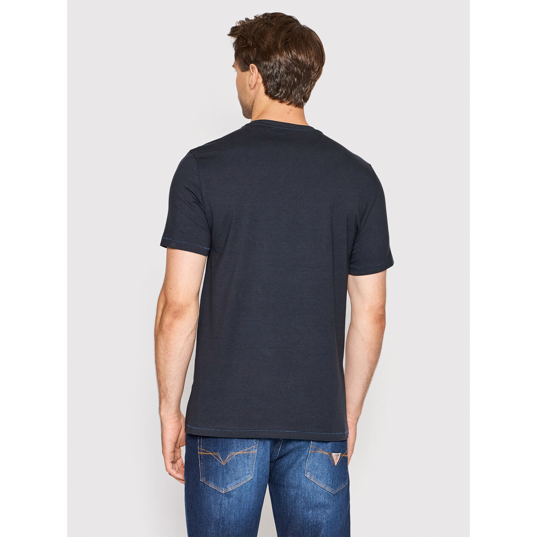 Guess Tricou M2YI42 J1311 Bleumarin Slim Fit - Pled.ro