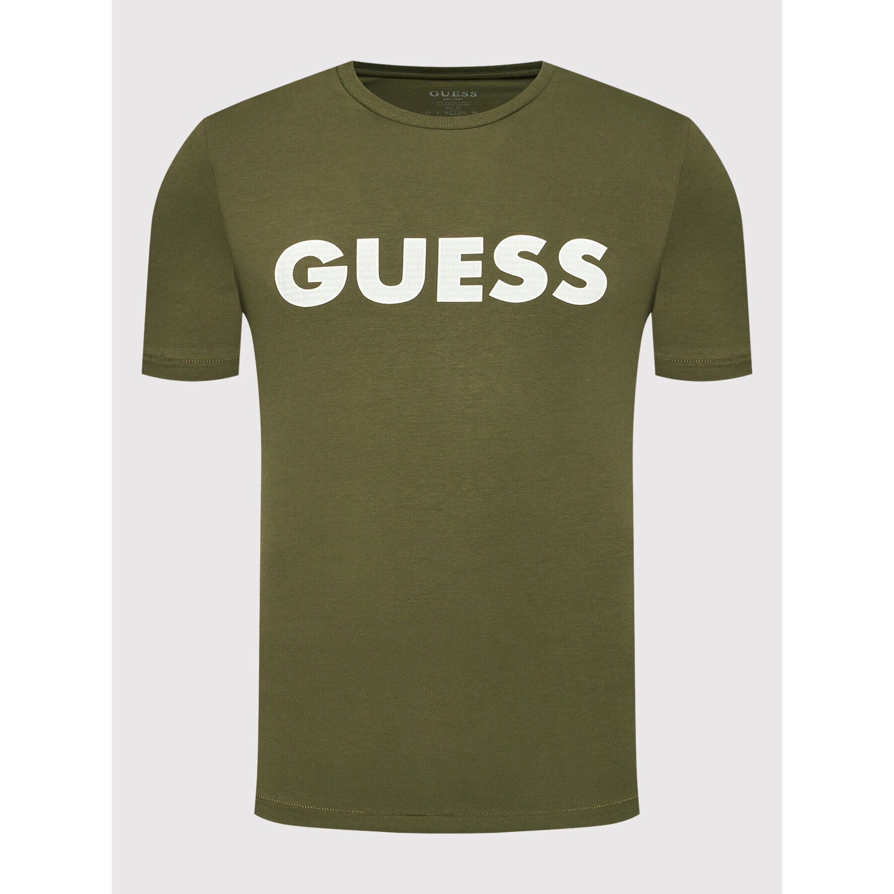 Guess Tricou M2YI42 J1311 Verde Slim Fit - Pled.ro