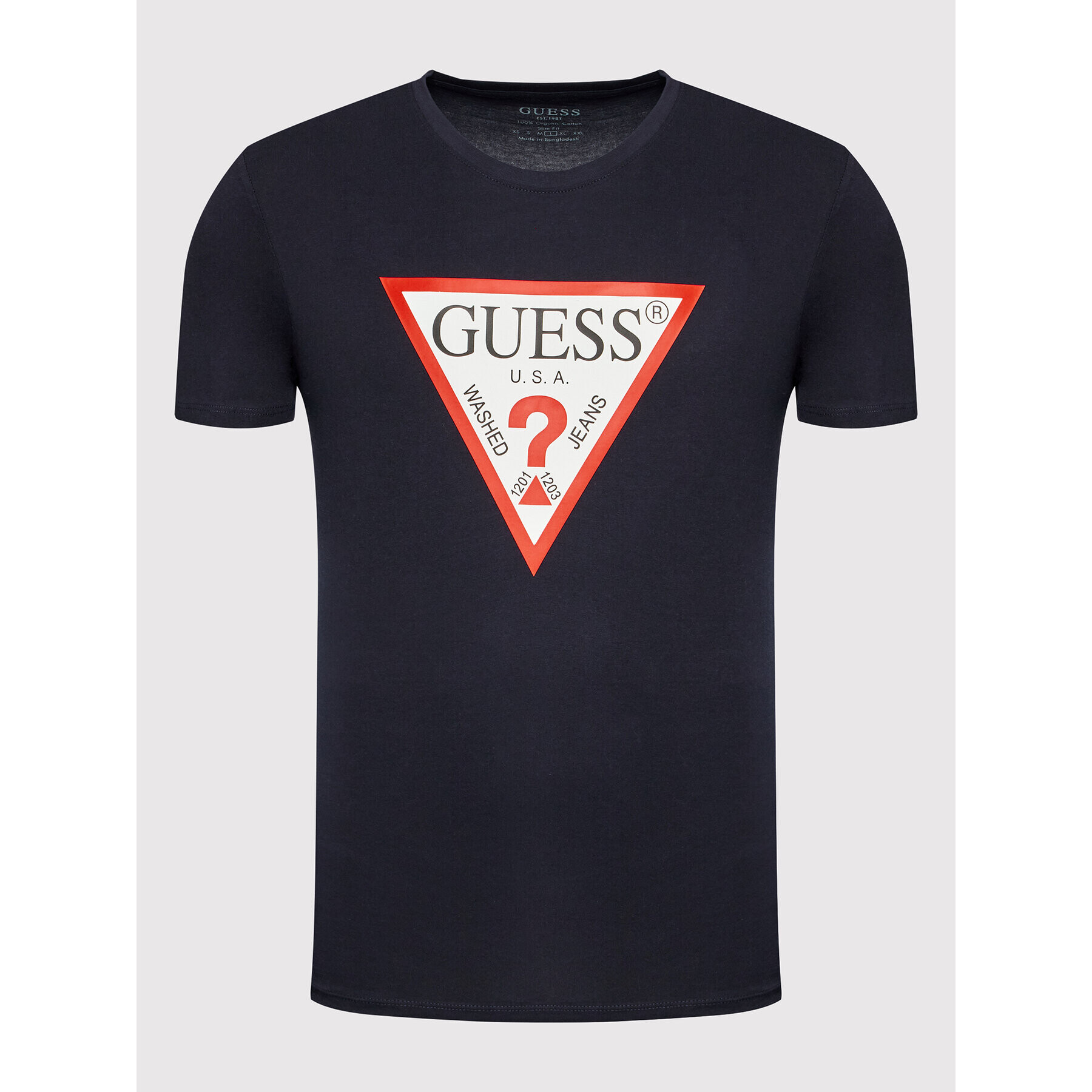 Guess Tricou M2YI71 I3Z11 Bleumarin Slim Fit - Pled.ro