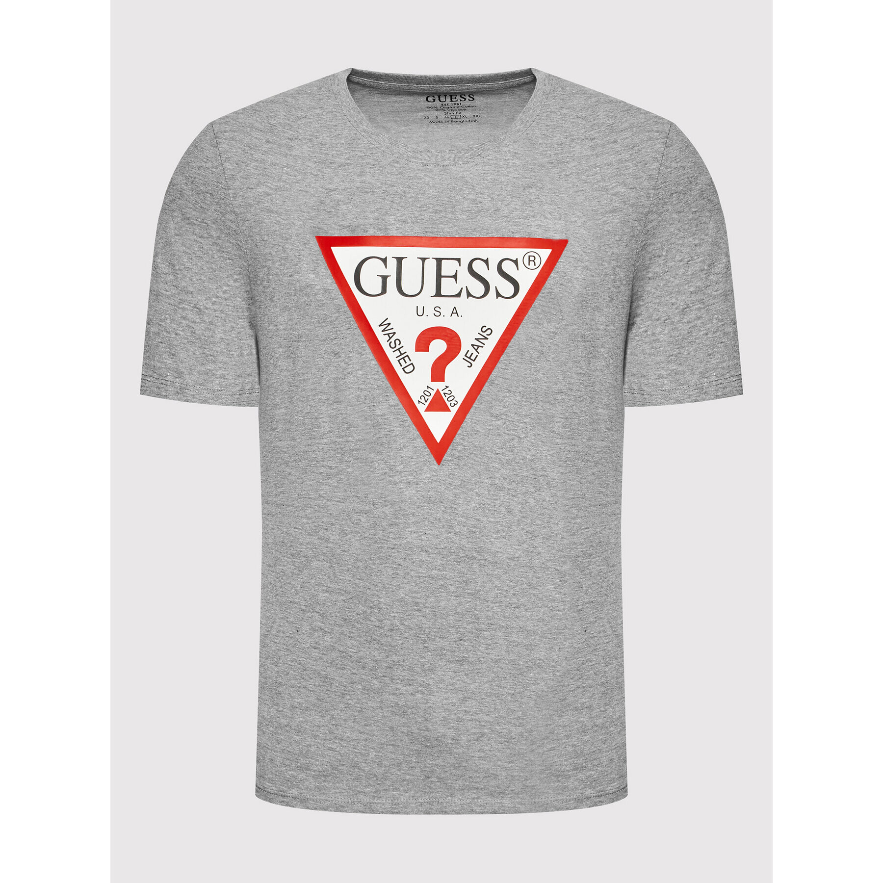 Guess Tricou M2YI71 I3Z11 Gri Slim Fit - Pled.ro