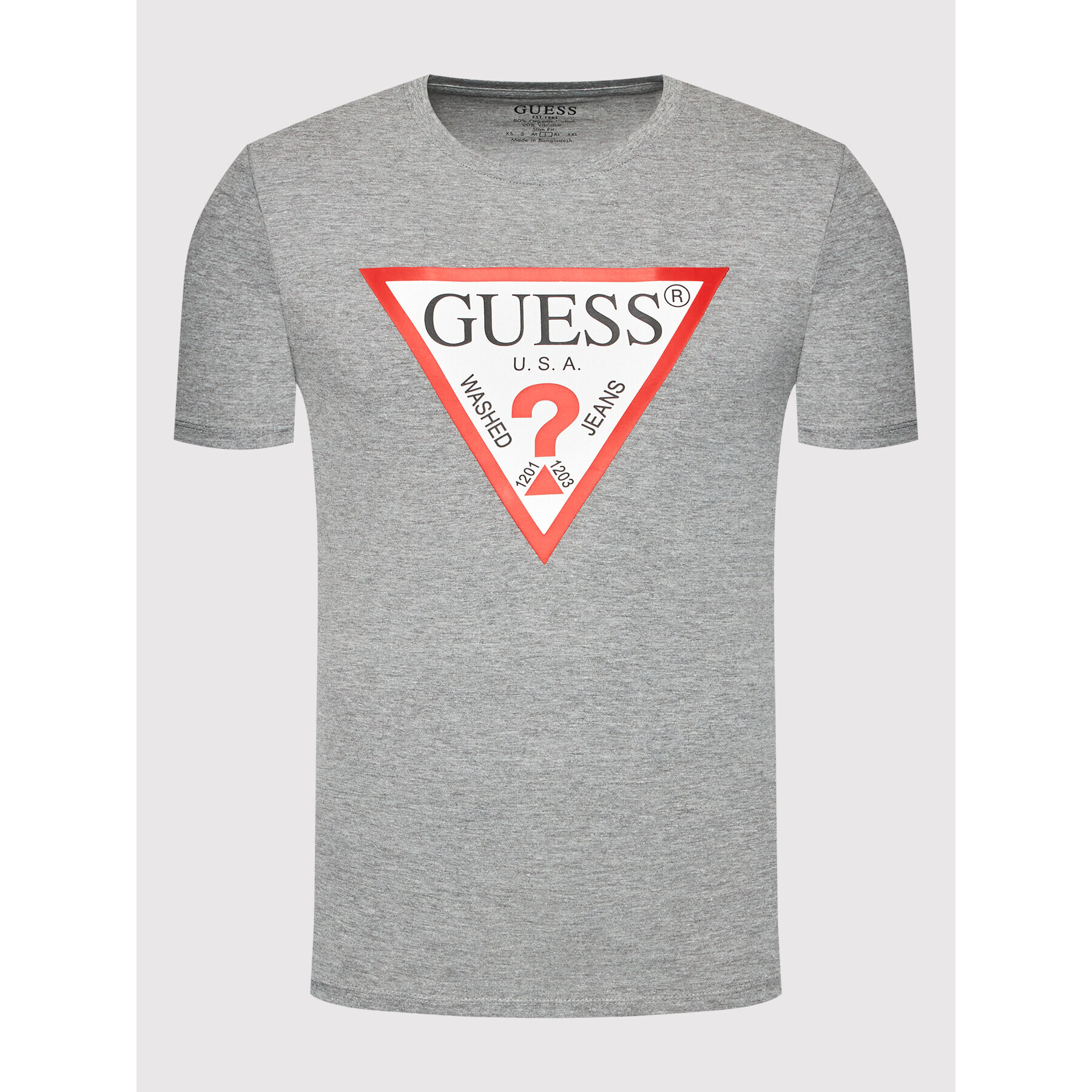 Guess Tricou M2YI71 I3Z11 Gri Slim Fit - Pled.ro